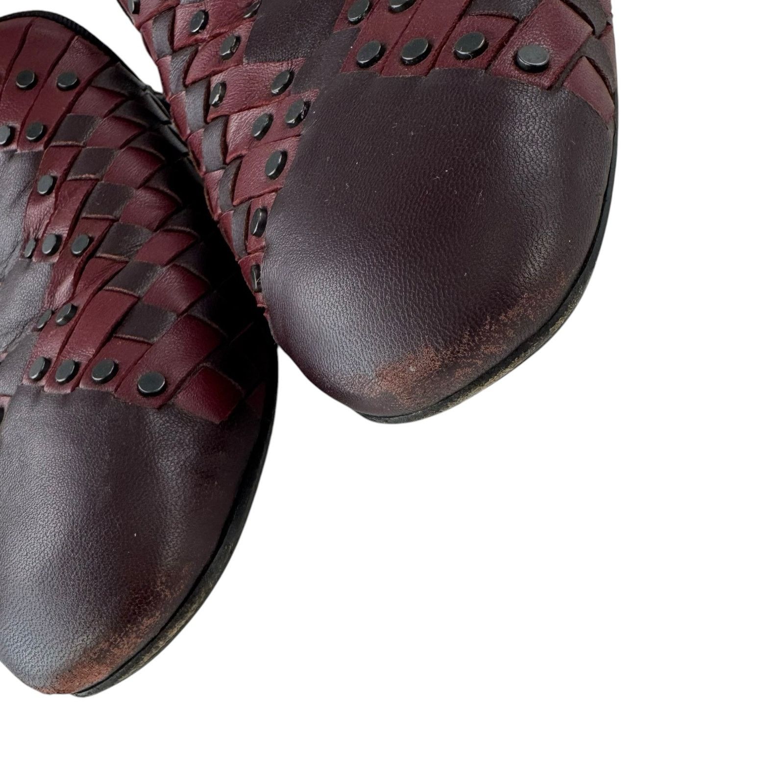Bottega Veneta Bottega Veneta Studded Intrecciato Leather Mules Size US 8 / IT 38 - 11 Thumbnail