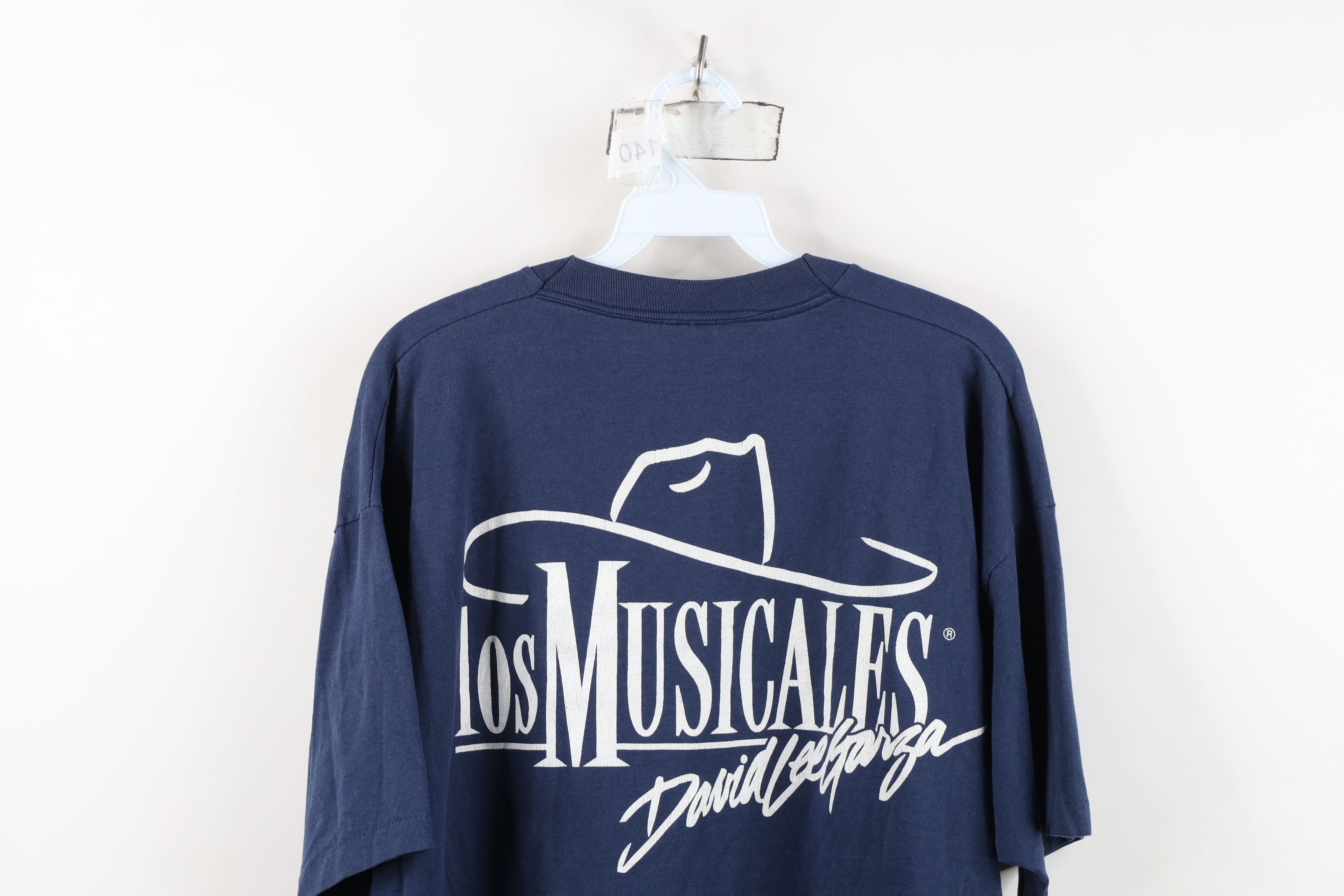 Vintage Vintage 90s Los Musicales David Lee Garza Algo T-Shirt Size US XL / EU 56 / 4 - 14 Thumbnail