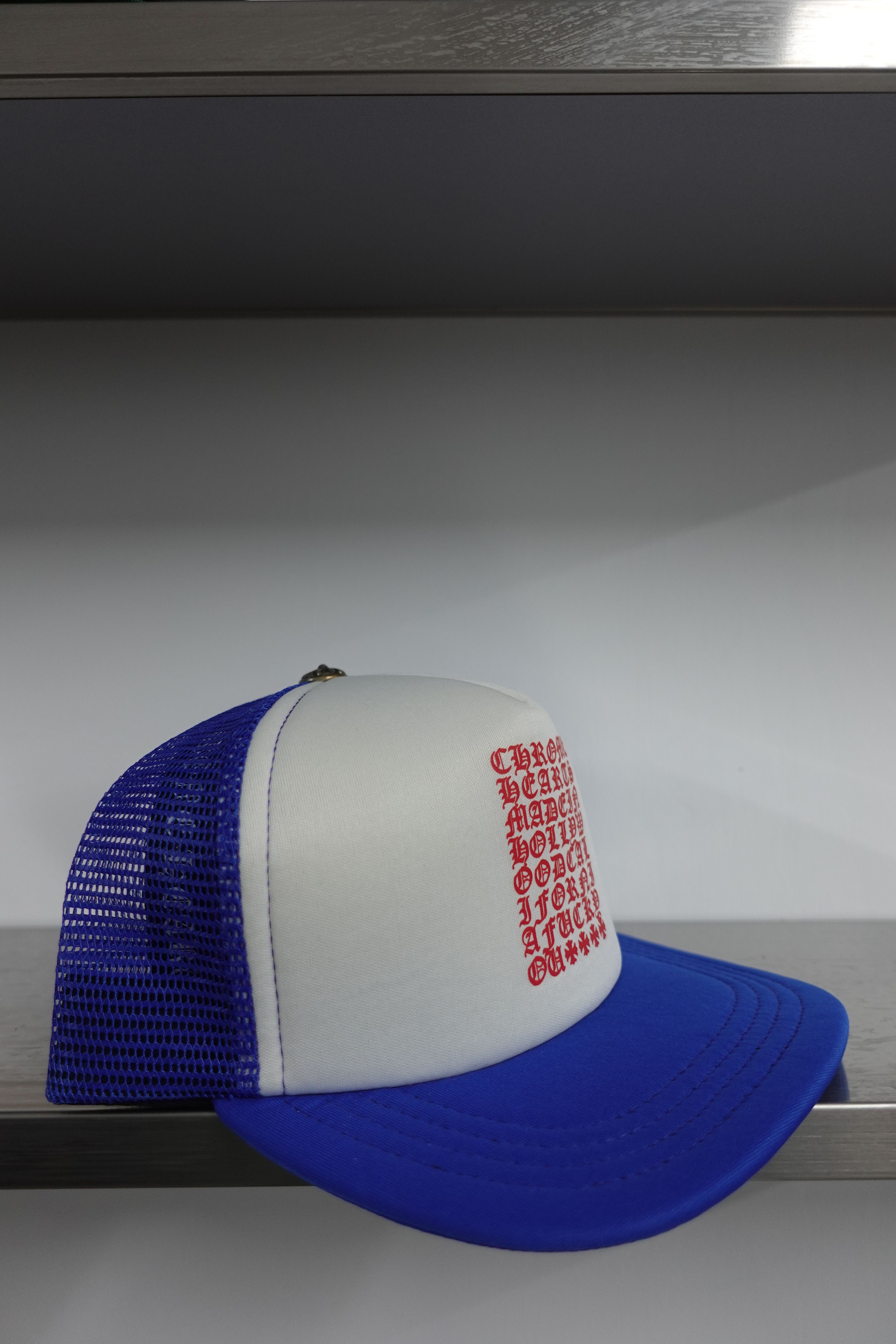 Chrome Hearts CHROME HEARTS EYE CHART TRUCKER HAT BLUE WHITE Size ONE SIZE - 2 Thumbnail