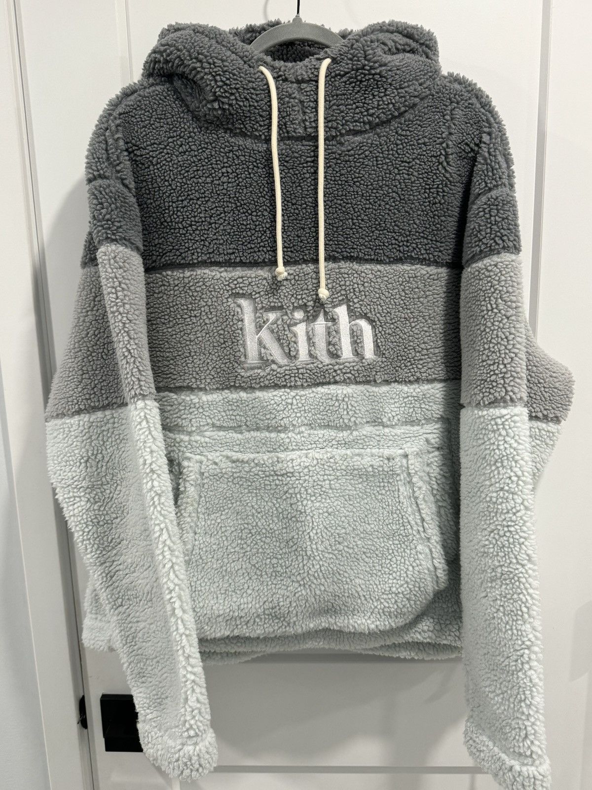 Kith Kith Sherpa Double Pocket Hoodie - Pearl Blue Size US M / EU 48-50 / 2 - 1 Thumbnail