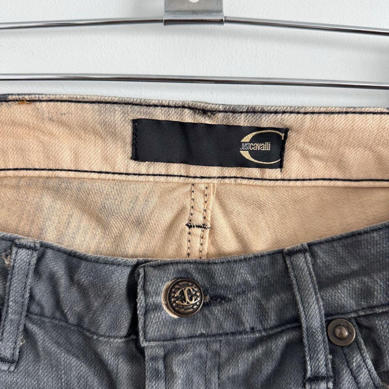 Just Cavalli Vintage Just Cavalli Distressed Jeans in Faded Grey - Unisex Size US 30 / EU 46 - 4 Thumbnail