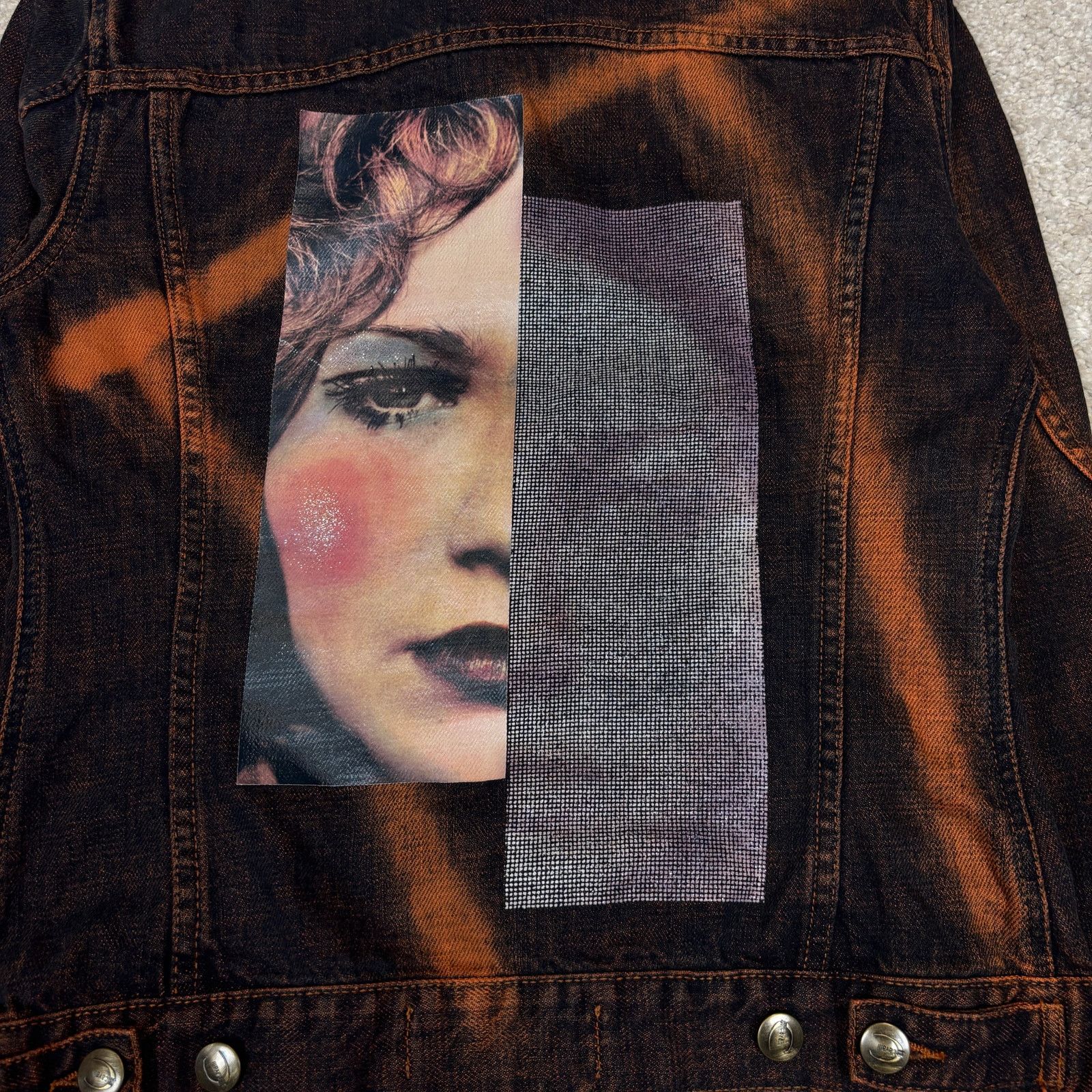 Just Cavalli Just Cavalli Printed Face Graffiti Denim Jacket Women's XS Size XS / US 0-2 / IT 36-38 - 2 Thumbnail