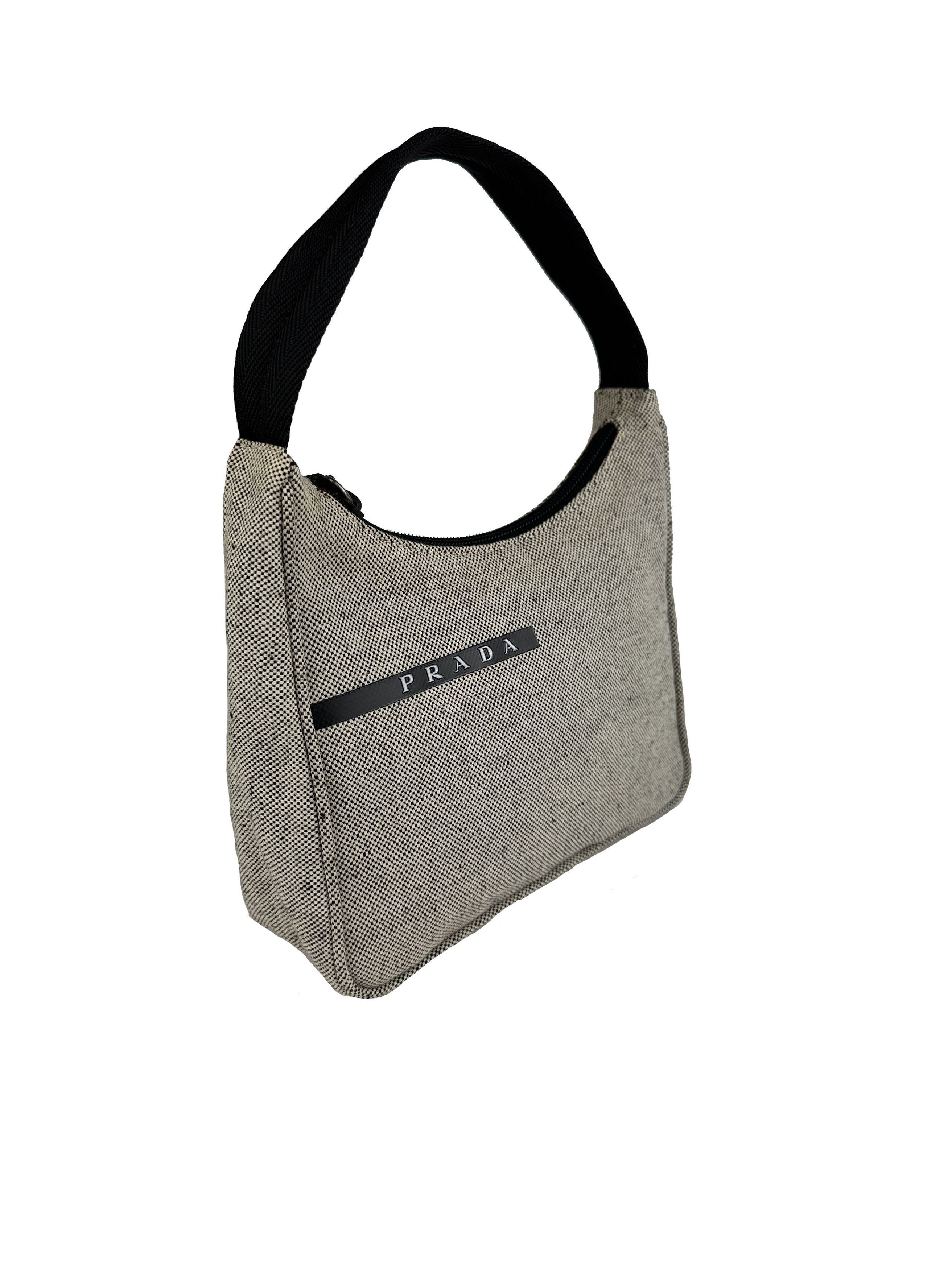 image of 1999 Prada Sport Collection Hobo Handbag in Grey, Women's