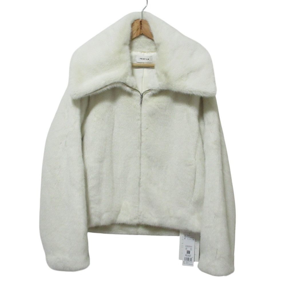 Other Other FRAY I.D ECOPEL Big Collar Short Jacket Faux Fur Jacket Fur Outerwear FWFJ254075 DUTY FREE for USA Size ONE SIZE - 1 Thumbnail