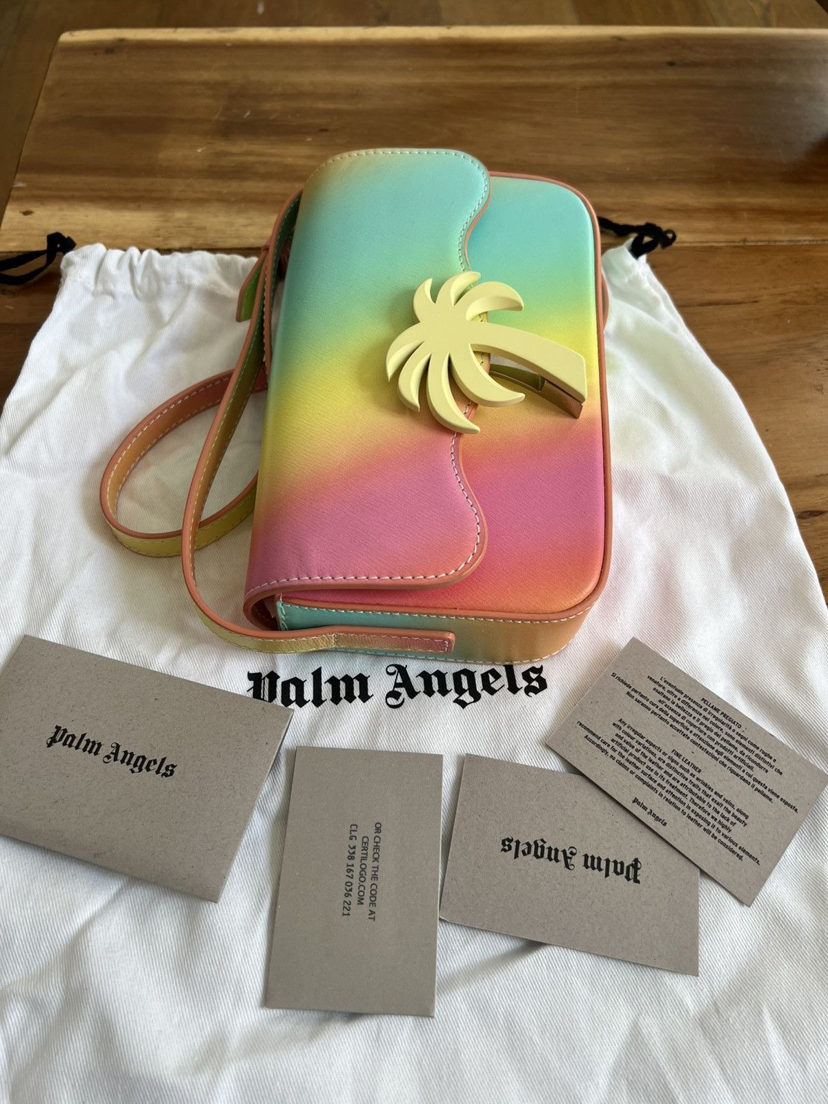 Palm Angels Palm Angels "Palm Beach shoulder bag in rainbow calf leather Size ONE SIZE - 9 Thumbnail