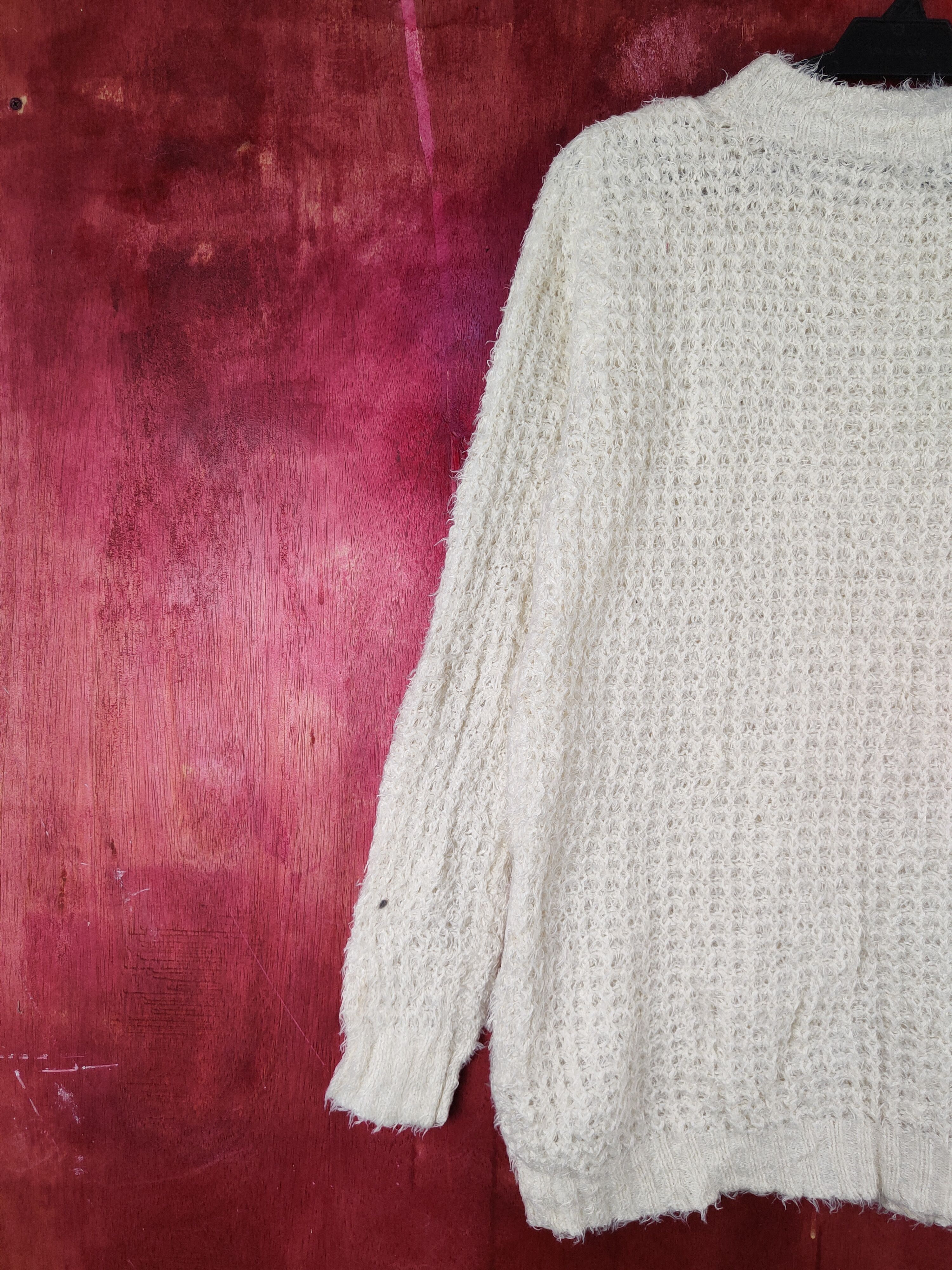 GU × Japanese Brand GU Cream Shag Shaggy Fur Mohair Knitwear #S2091 Size M / US 6-8 / IT 42-44 - 8 Thumbnail