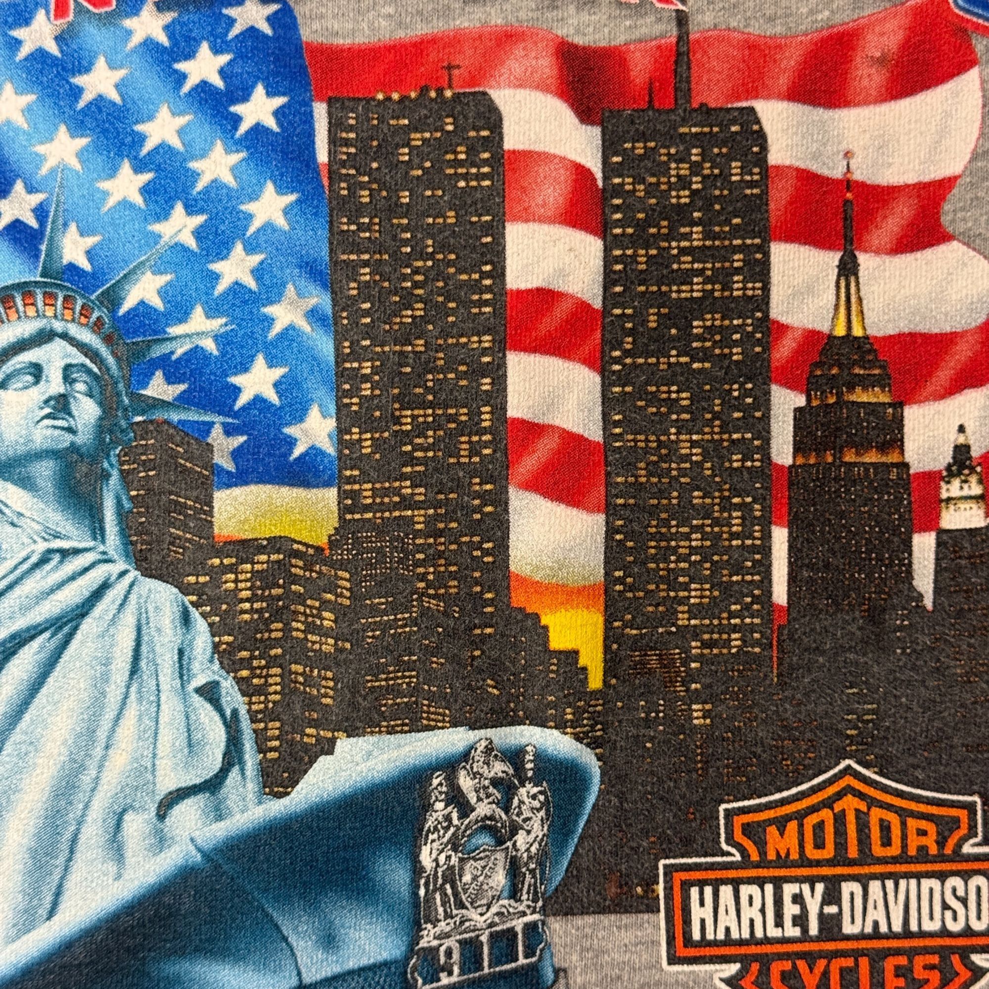 Harley Davidson HARLEY DAVIDSON Motorcycle New York TWIN TOWERS Lady Liberty Size US L / EU 52-54 / 3 - 6 Thumbnail