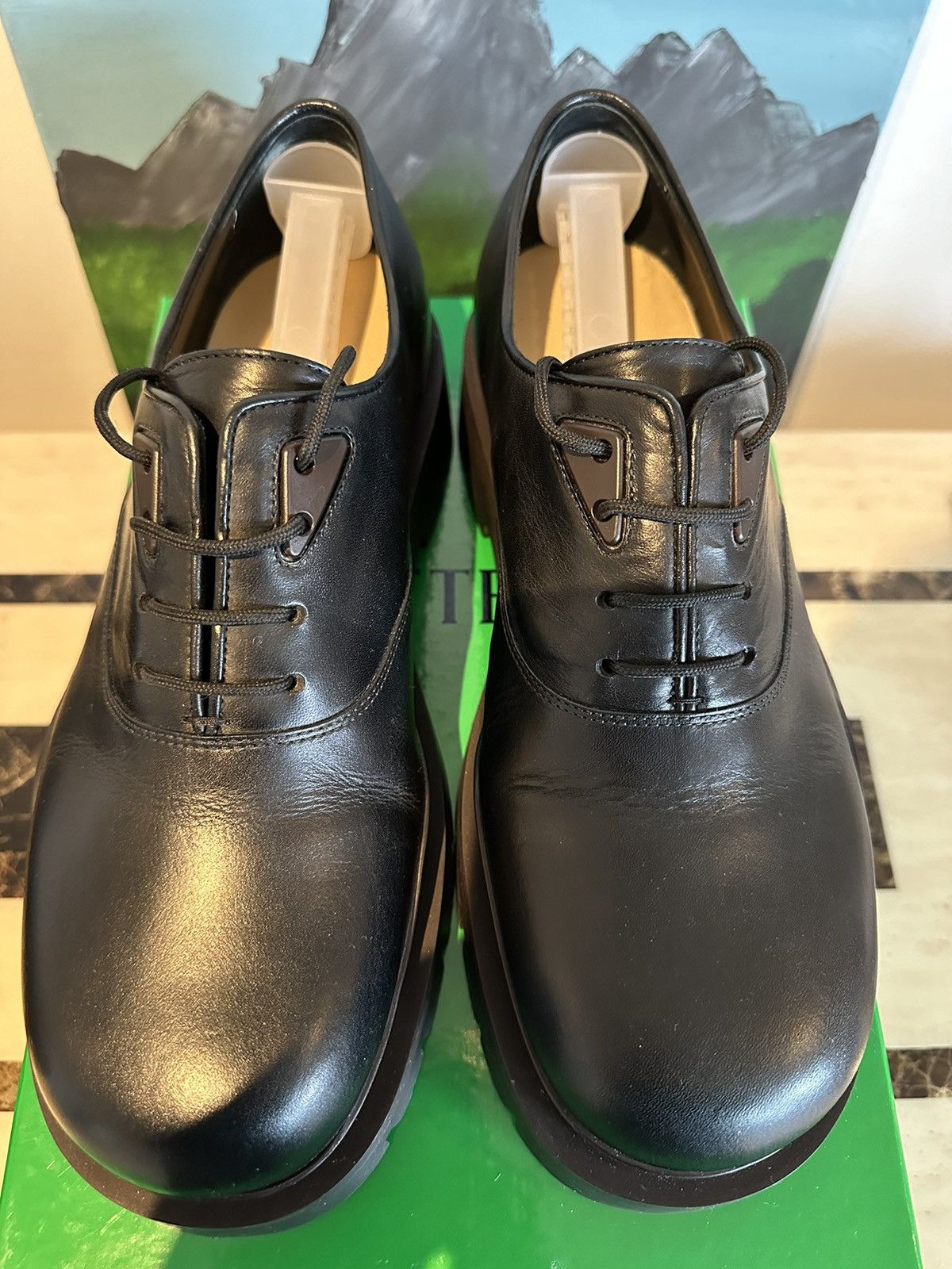 Bottega Veneta Bottega Veneta Tire Derby Black & Brown EU43.5 Size US 10.5 / EU 43-44 - 2 Thumbnail