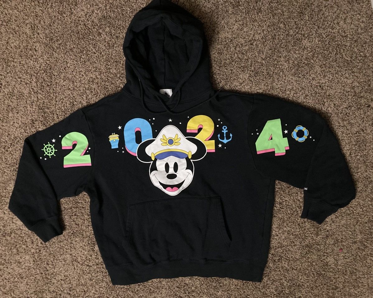 Designer × Disney Disney World 2024 Mickey Mouse Hoodie Character Cruise Large Size L / US 10 / IT 46 - 1 Thumbnail