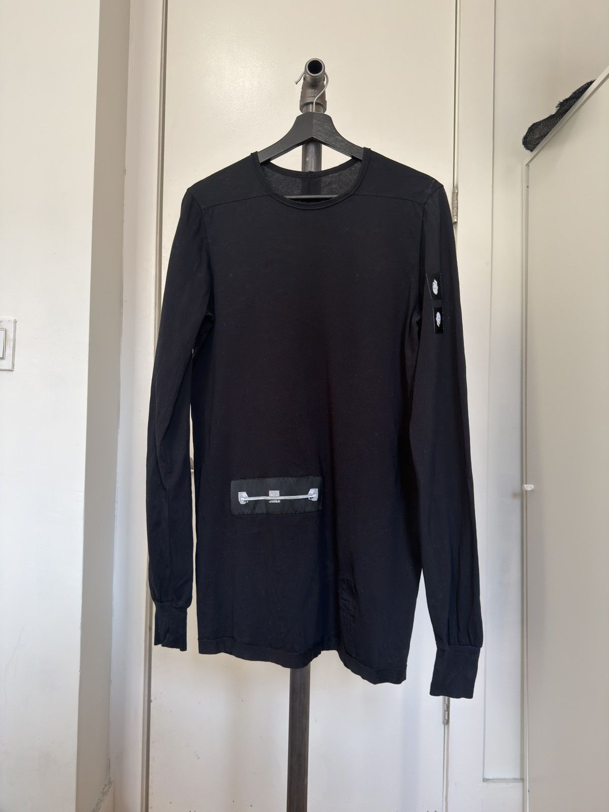 Rick Owens Drkshdw FW18 Patch Longsleeve Size US S / EU 44-46 / 1 - 1 Thumbnail