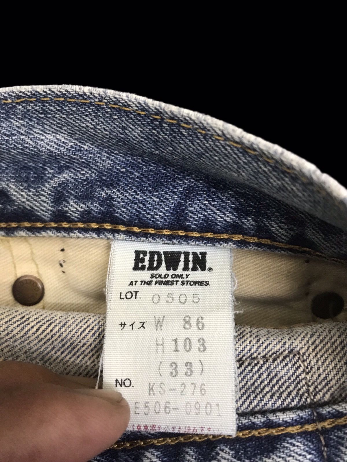 Edwin 💥BAGGY💥VINTAGE EDWIN DSTRESSD WIDE BAGGY CUSTOM DENIM F327 Size US 33 - 18 Thumbnail