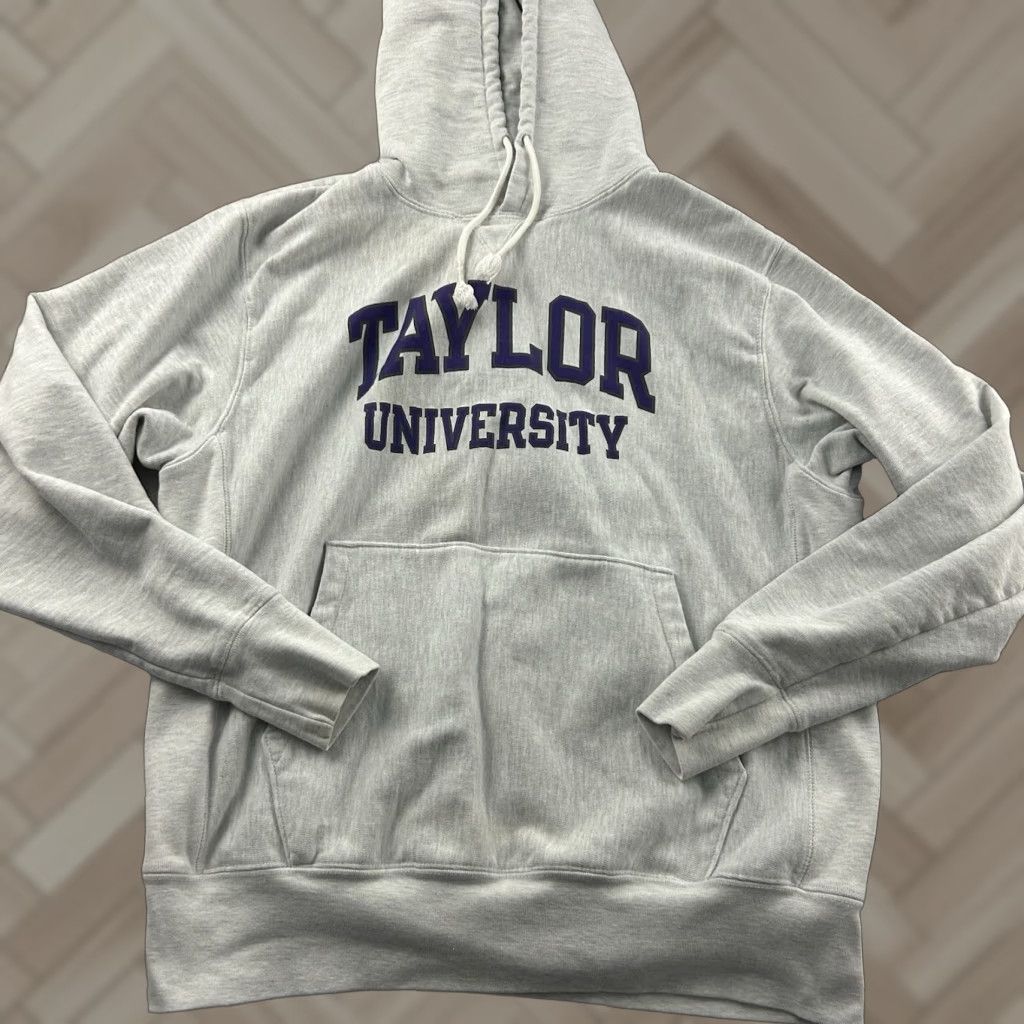 Champion Champion Reverse Weave Sweatshirt Taylor University Pullover Men's L Gray University Mens Sweatshirt Reverse Weave Size US L / EU 52-54 / 3 - 1 Thumbnail