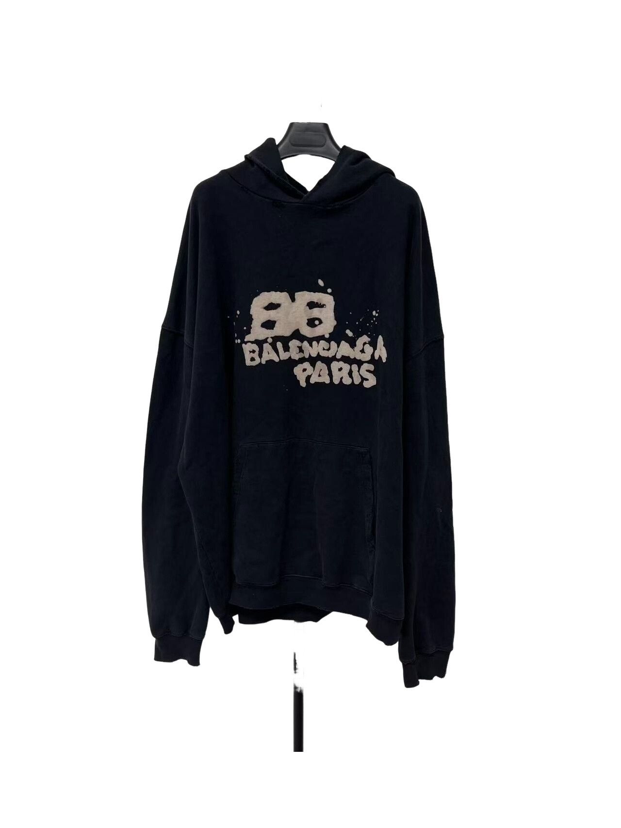 Balenciaga Balenciaga Paris Logo Hoodie L Size US L / EU 52-54 / 3 - 1 Thumbnail