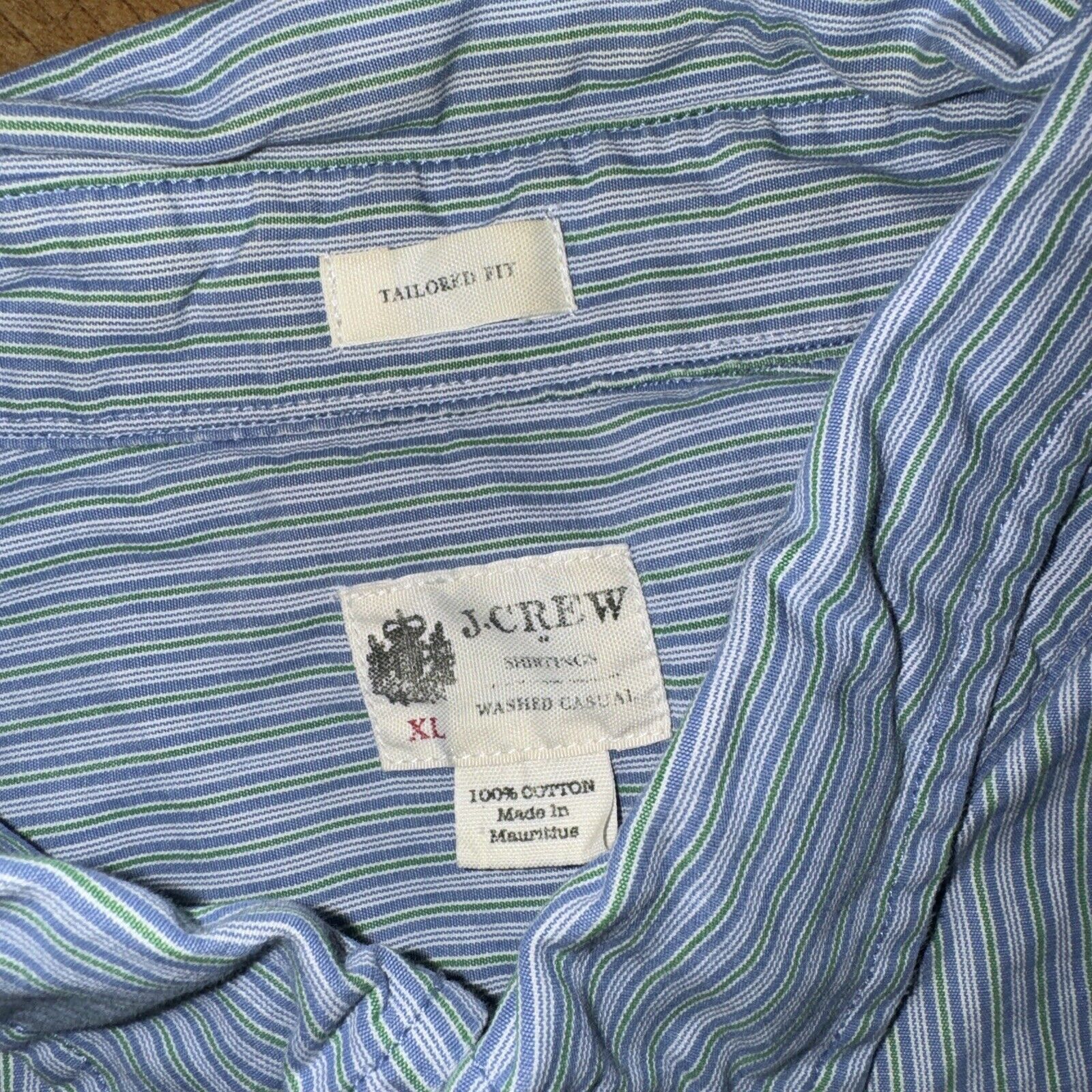 J.Crew J.Crew Tailored Fit Washed Casual Long Sleeve Shirt Blue XL Size US XL / EU 56 / 4 - 3 Thumbnail