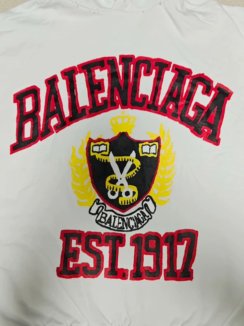 Balenciaga Balenciaga Old Hooded Sweater Made of Wheat Scissors Size US XXS / EU 40 - 3 Thumbnail