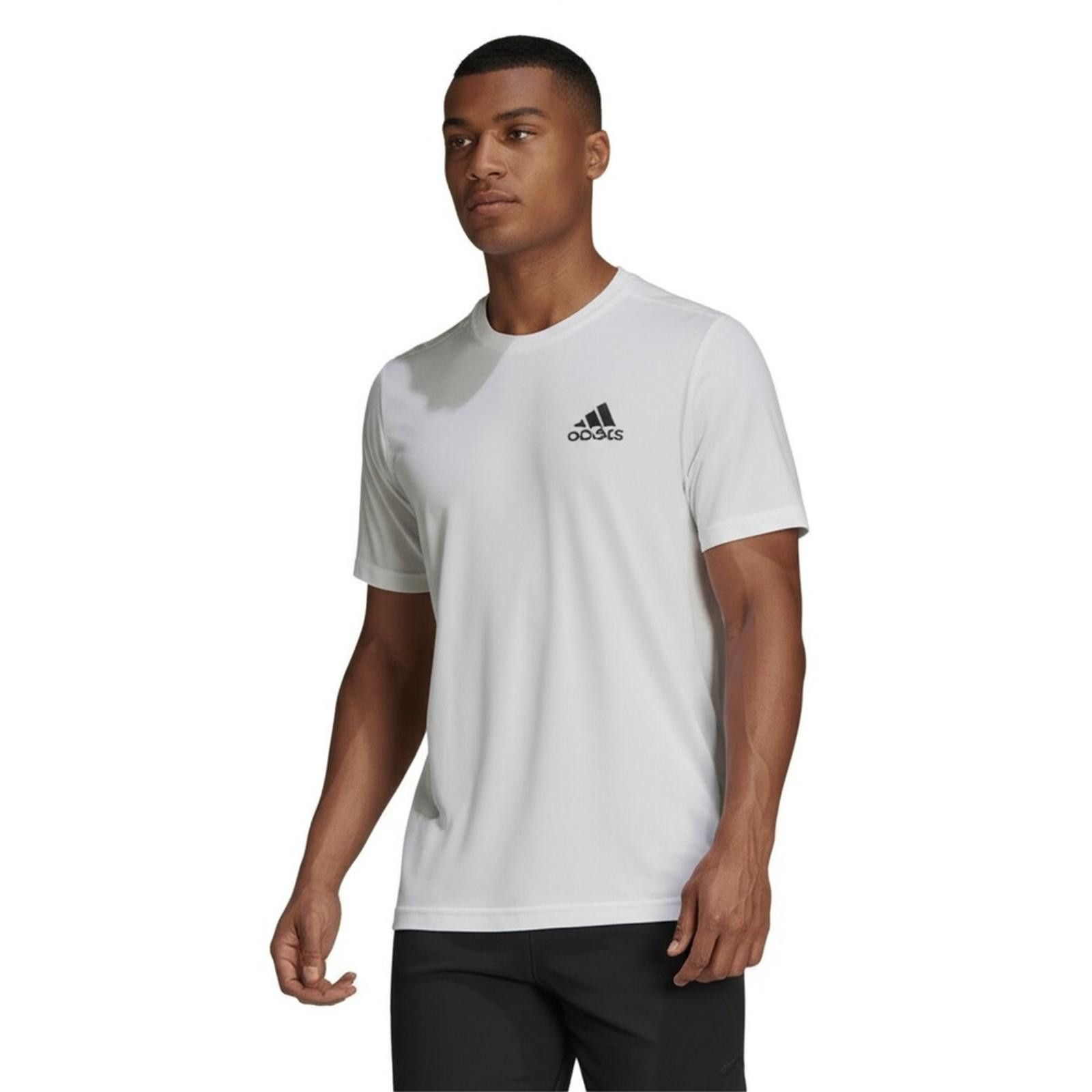 Adidas Adidas T-Shirt AEROREADY L White Black Classic Crew Neck Size US L / EU 52-54 / 3 - 1 Thumbnail