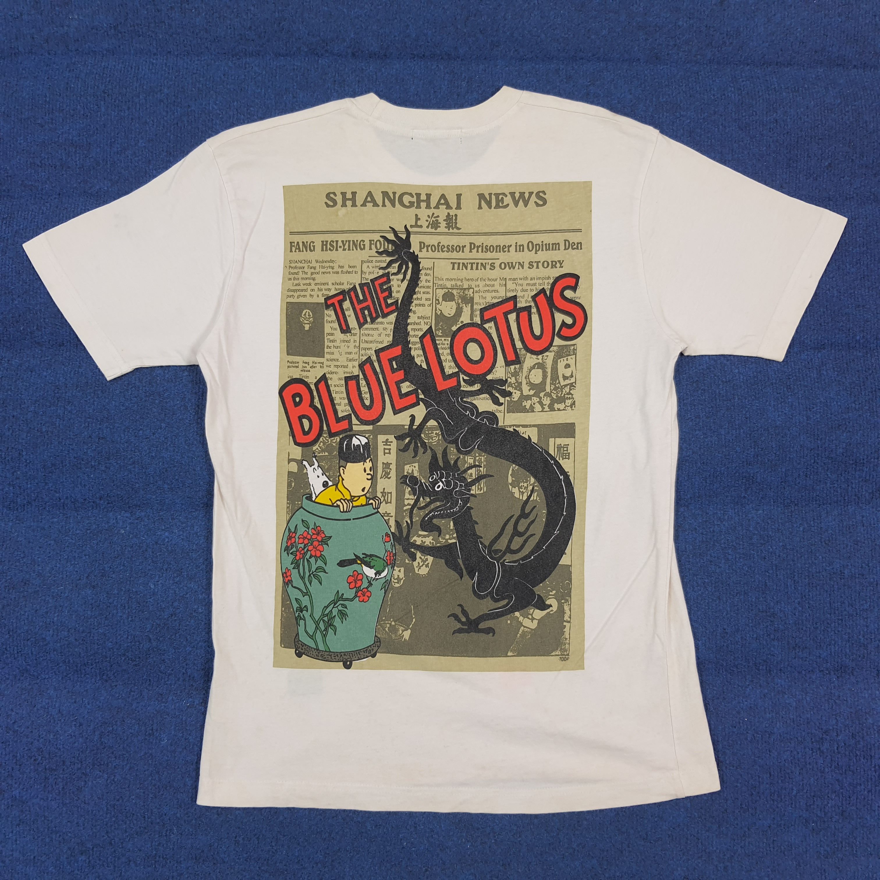 Vintage Vintage Adventure of Tintin Graphic Cartoon Tshirt C299N47 Size US M / EU 48-50 / 2 - 1 Thumbnail