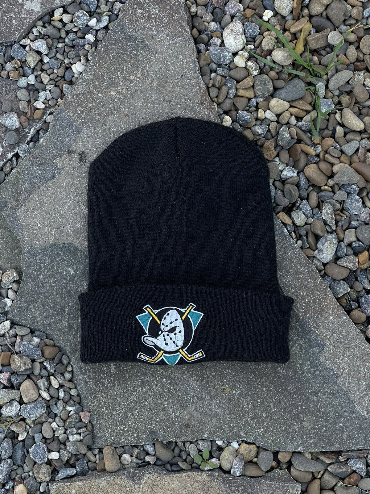 NHL × Starter × Vintage 90’s Starter Anaheim Ducks vintage black hat Korea Size ONE SIZE - 1 Thumbnail