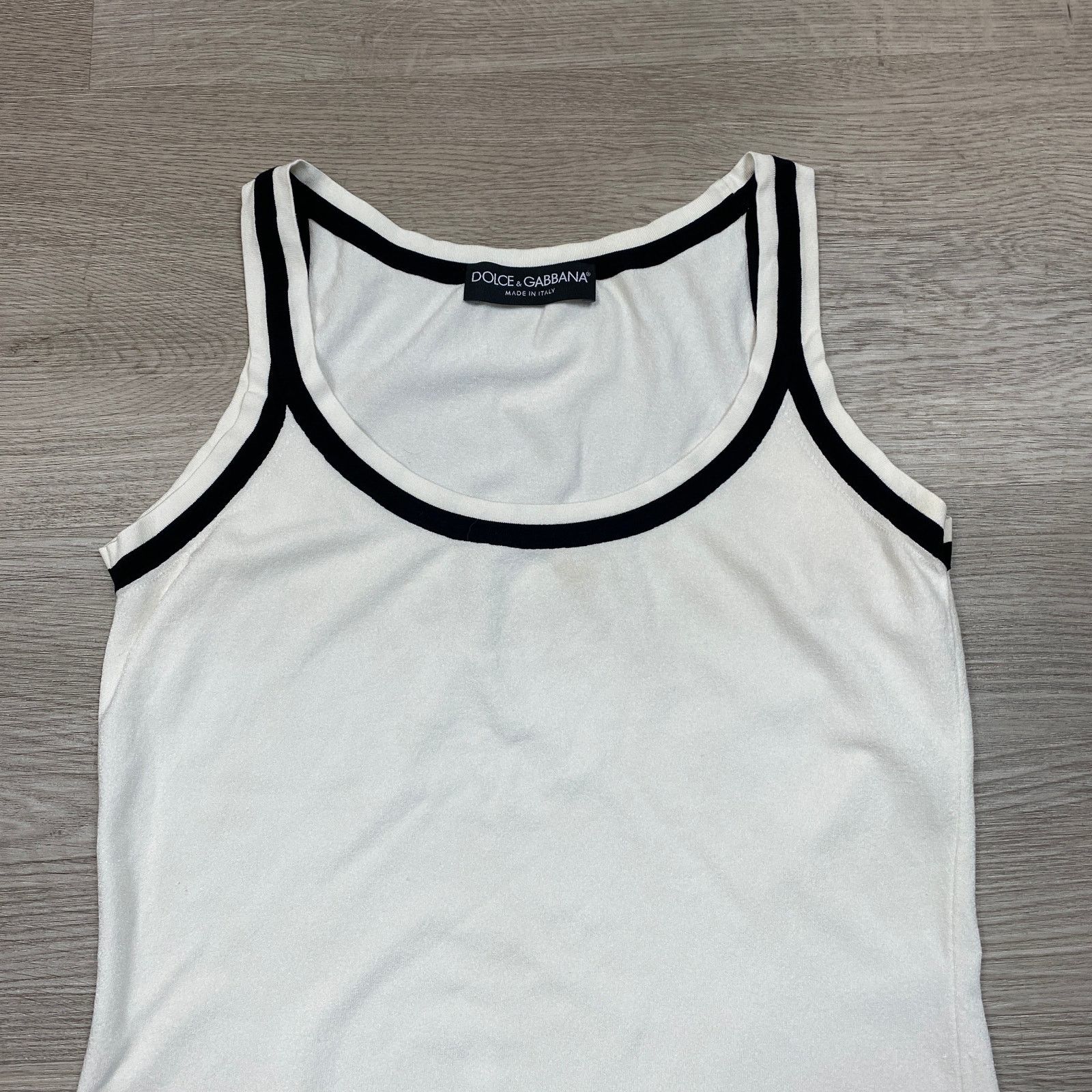 Dolce & Gabbana Dolce & Gabbana Stripe Lined Tank Top Women's 44 Minimalist Size S / US 4 / IT 40 - 2 Thumbnail