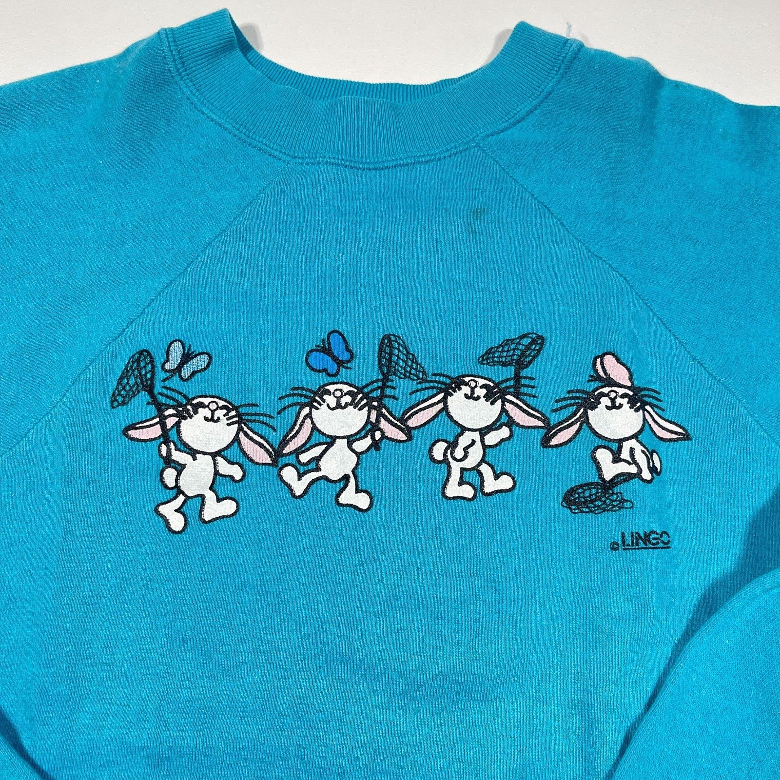 Vintage Vintage Lingo Bunnies and Butterflies Crewneck Sweater Small Size S / US 4 / IT 40 - 2 Thumbnail