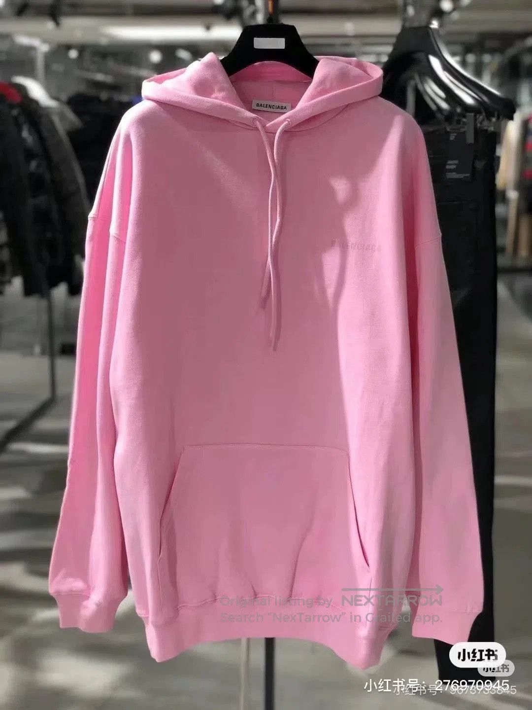 Balenciaga Balenciaga Pink Back Logo Hoodie. Size US S / EU 44-46 / 1 - 1 Thumbnail