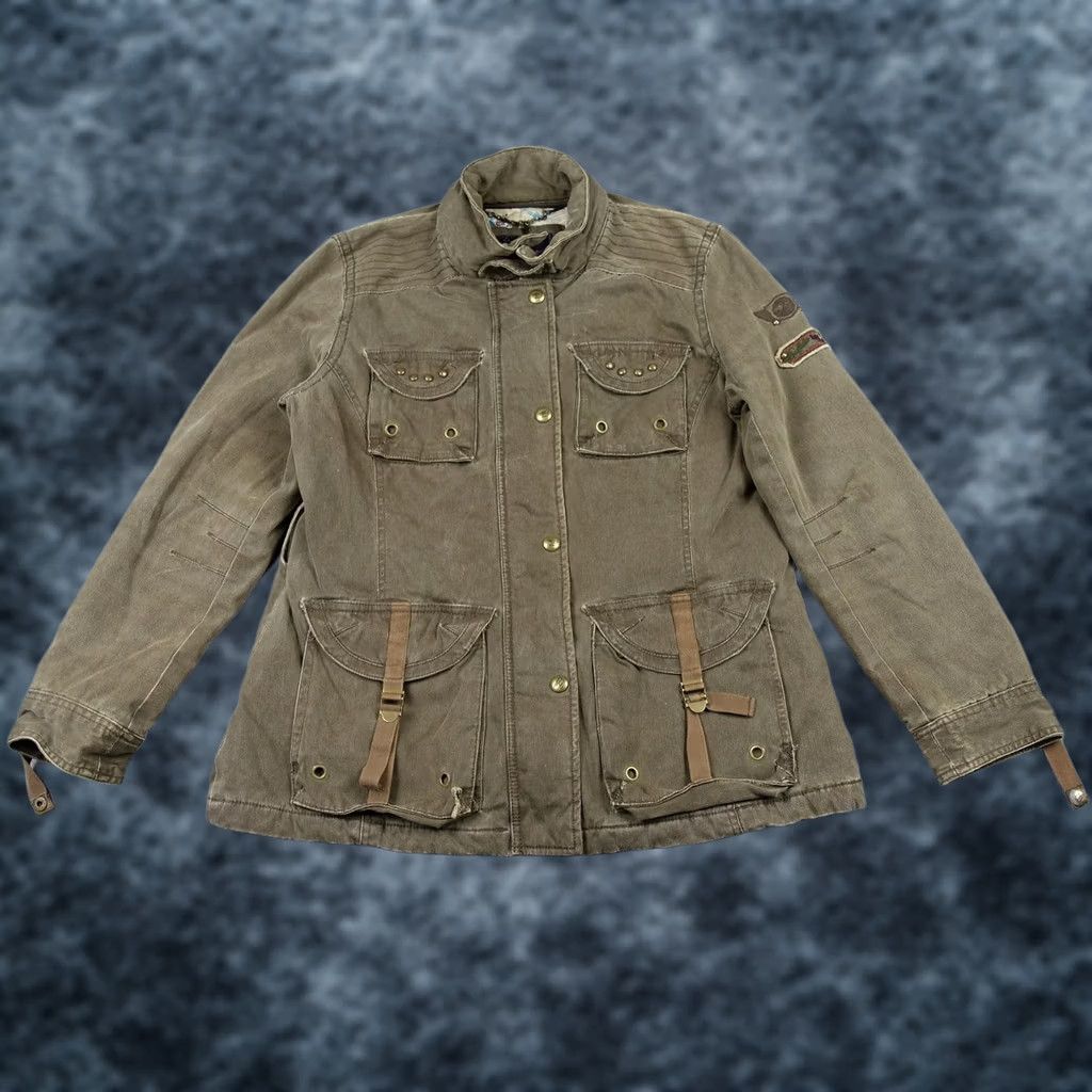 Buffalo David Bitton Buffalo David Bitton Jacket Womens XL Brown Corduroy Military Studded Pockets Size XL / US 12-14 / IT 48-50 - 1 Thumbnail