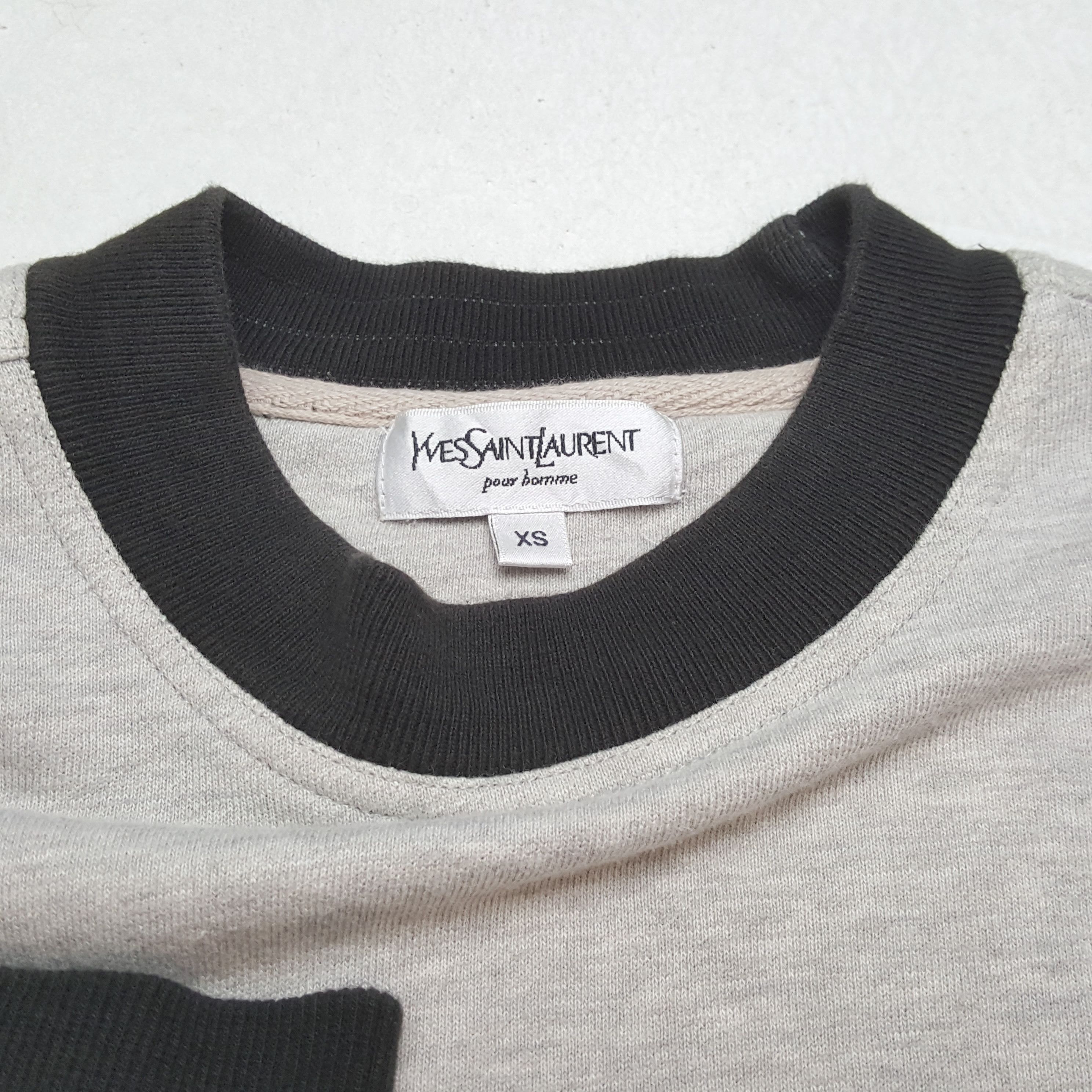 Vintage YVES SAINT LAURENT Fashion Brand Spellout Design Sweatshirt Size US S / EU 44-46 / 1 - 10 Thumbnail