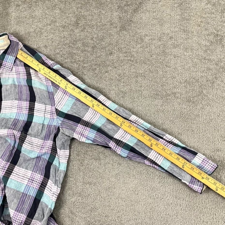 Tommy Bahama Tommy Bahama Shirt Mens Large Island Modern Linen MultiColor Plaid Button Down Size US L / EU 52-54 / 3 - 6 Thumbnail