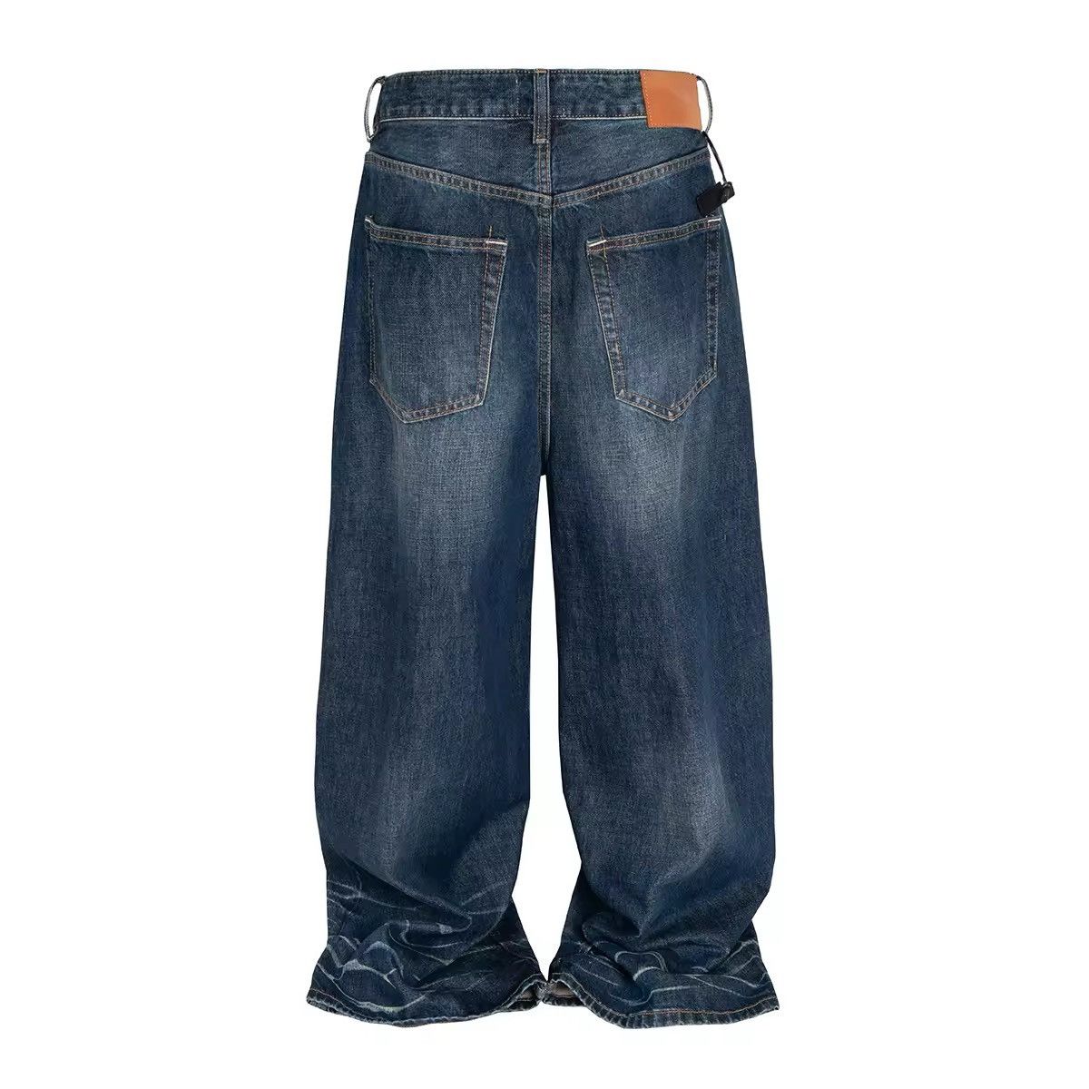 Japanese Brand × Jean Distressed Wide Leg Baggy Denim Jean Size US 35 - 2 Thumbnail