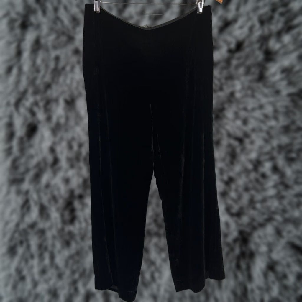Ralph Lauren Lauren Ralph Lauren Velvet Pants Trousers Sz 10 Womens Black Lined Dress Pants Silk Blend Velvet Size 32" / US 10 / IT 46 - 1 Thumbnail
