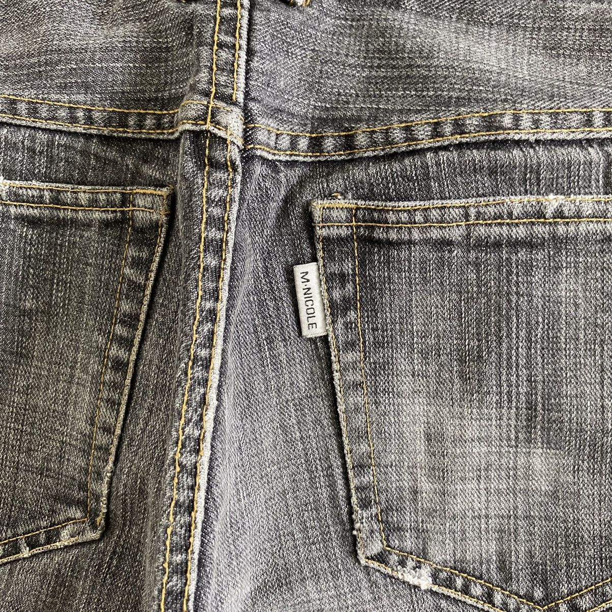 Other Monsieur Nicole Washed Grey Flared Denim Jeans Size US 30 / EU 46 - 21 Thumbnail