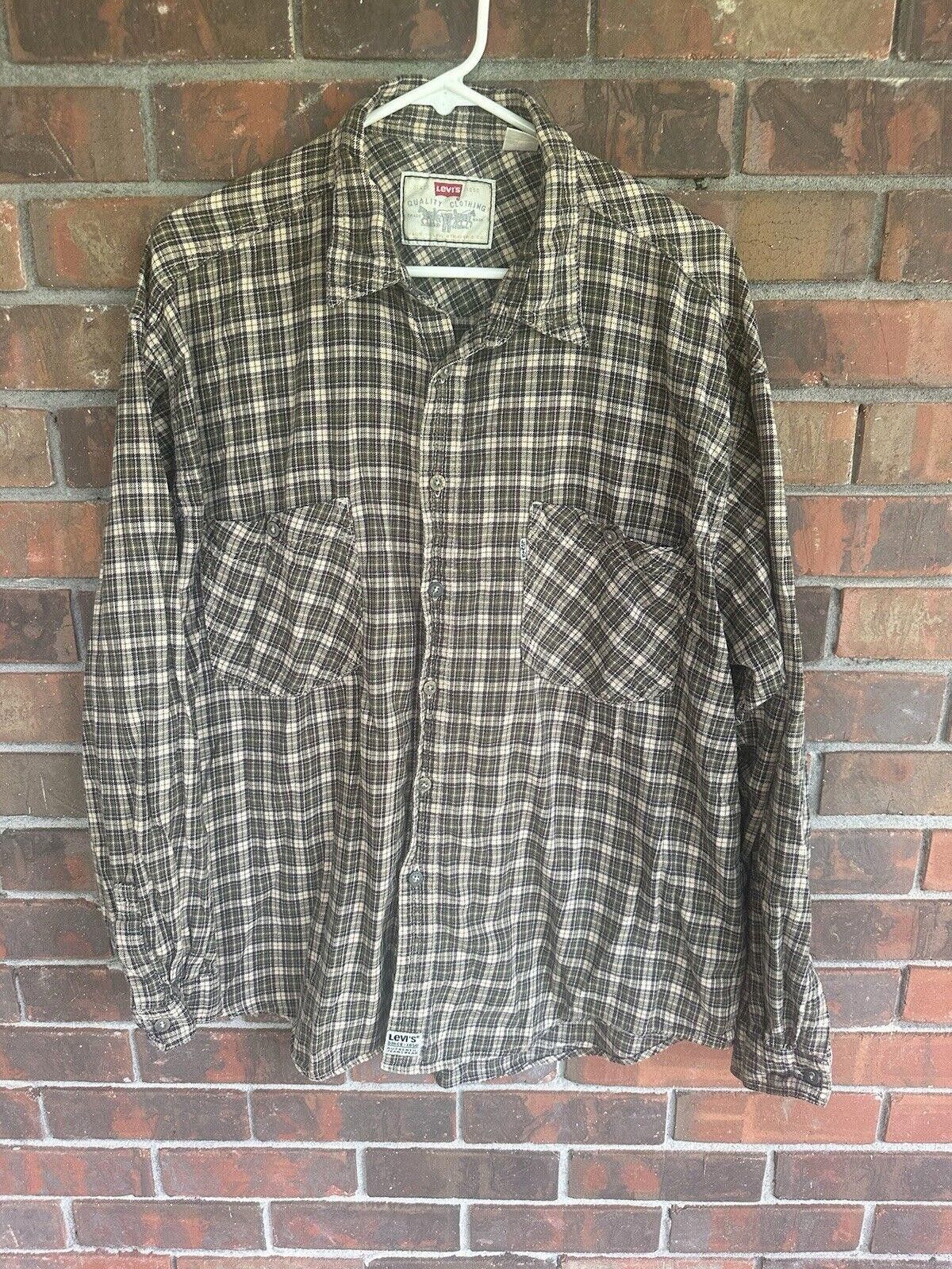 Levi's Vintage Levi's Flannel Shirt XL 1950s Button Up Size US XL / EU 56 / 4 - 1 Thumbnail