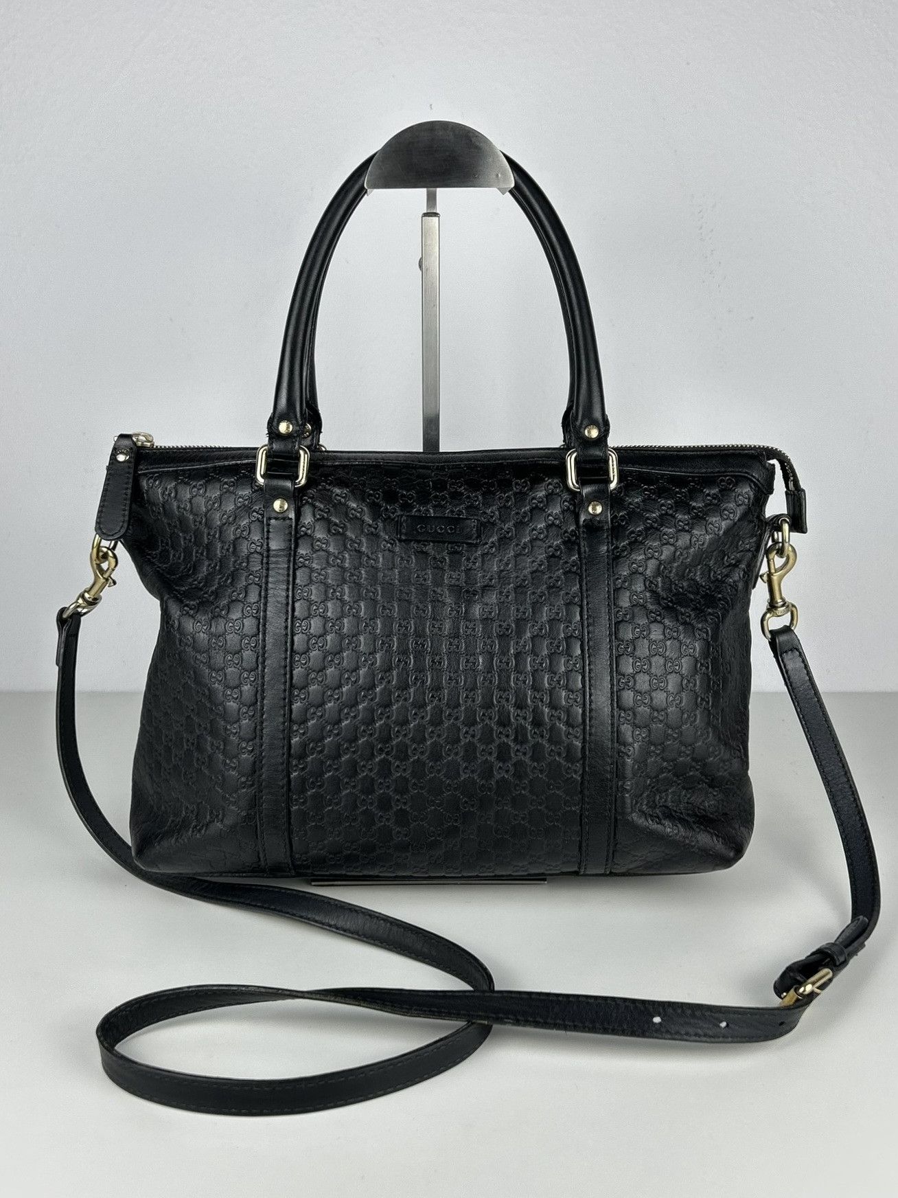 Gucci Gucci microguccissima black leather top zip handbag Size ONE SIZE - 1 Thumbnail