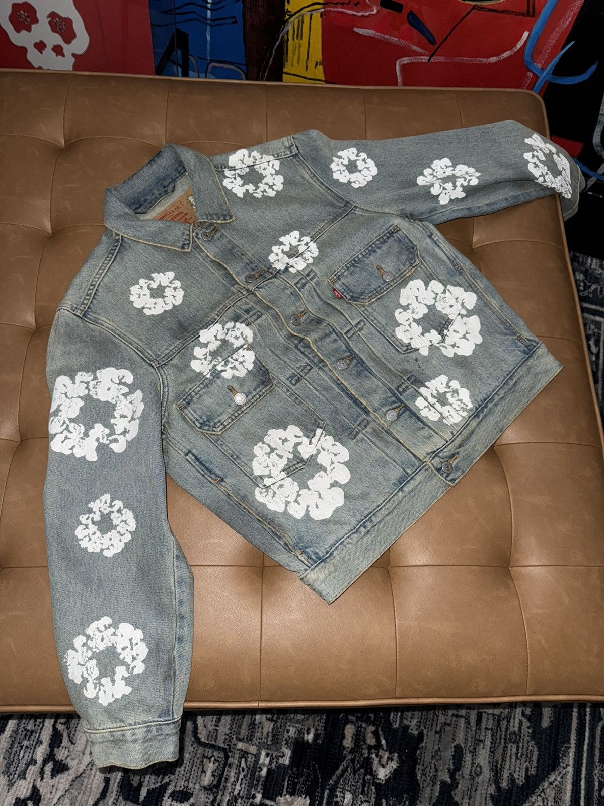 DENIM TEARS Wreath denim jacket Size US M / EU 48-50 / 2 - 1 Thumbnail