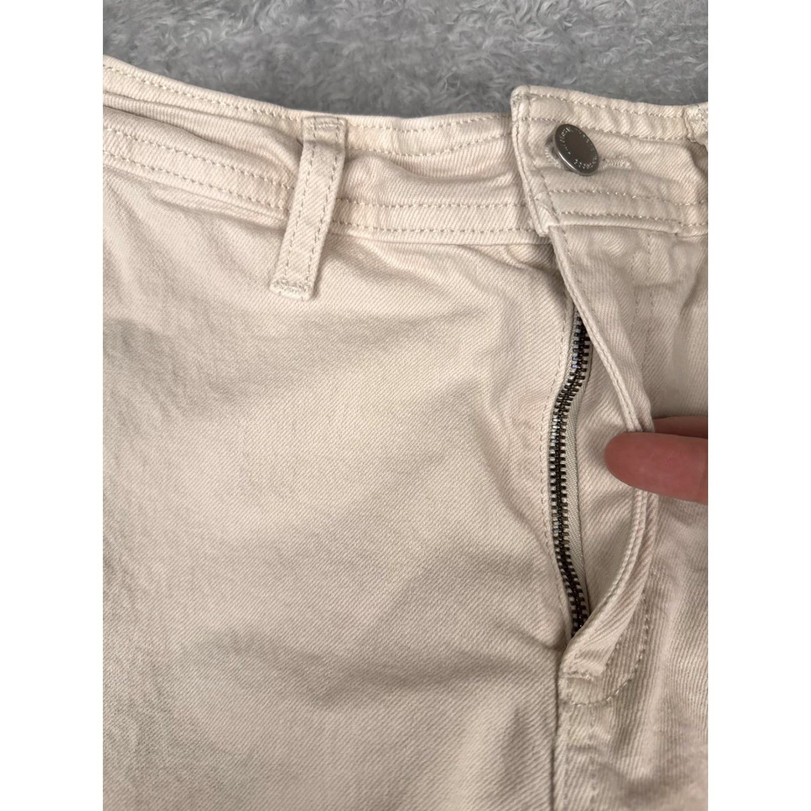 Vintage Universal Thread Jeans Women 00 Beige Wide Leg Ankle High Rise Casual 22x28 Size 24" / US 00 / IT 34 - 5 Thumbnail