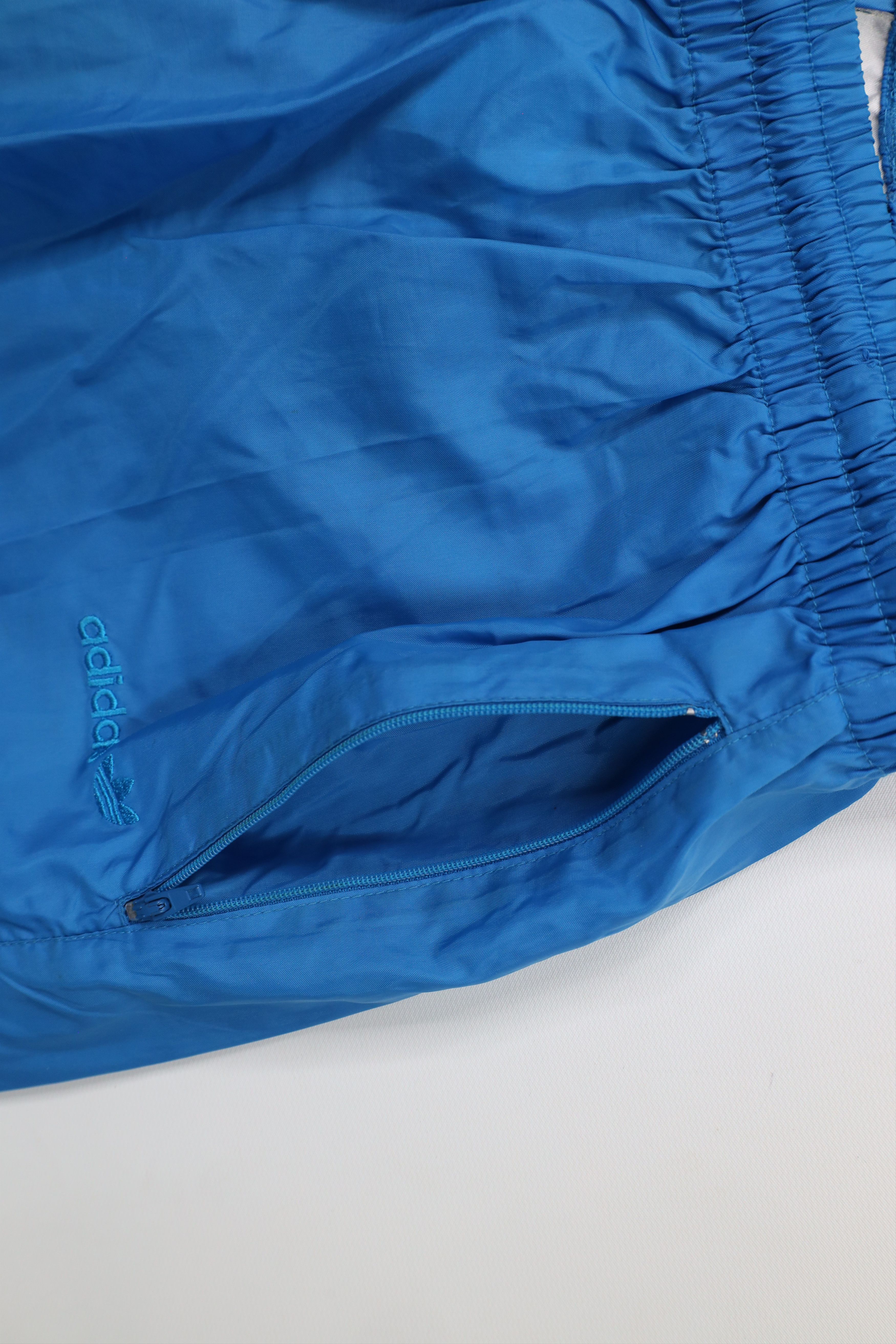 Adidas × Vintage Vintage 90s Adidas Trefoil Windbreaker Jogger Pants Blue Size US 34 / EU 50 - 9 Thumbnail