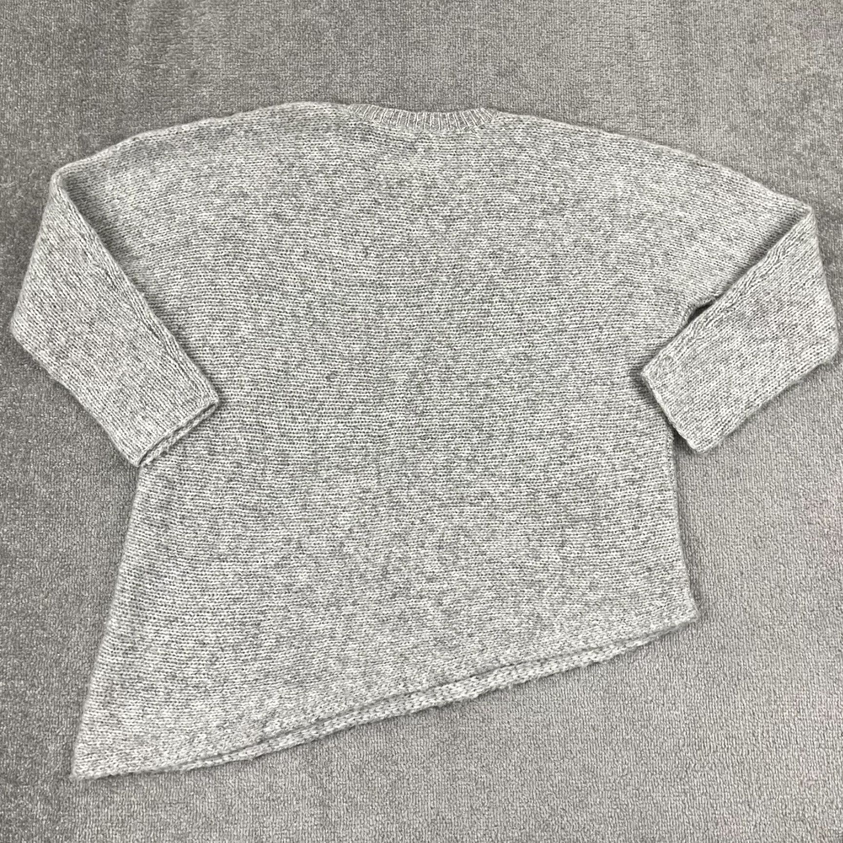 Eileen Fisher Eileen Fisher Sweater Womens Large Gray Wool Alpaca Asymmetric Soft Knit Minimal Size L / US 10 / IT 46 - 7 Thumbnail