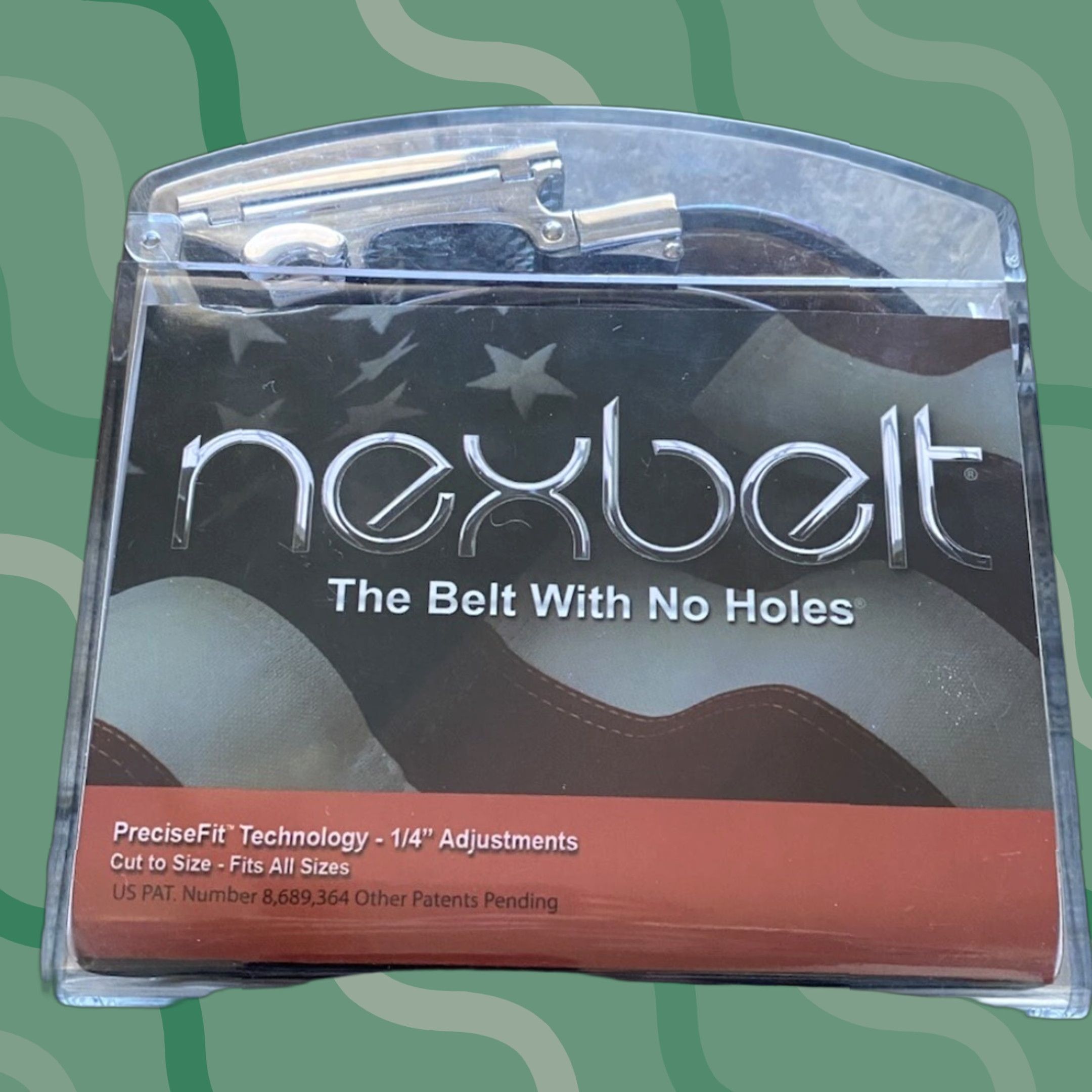 Vintage Nexbelt The Belt With No Holes Men’s Adjustable NEW Belt Men Black Adjustable Nexbelt With No Holes Mens Belt Size ONE SIZE - 1 Thumbnail