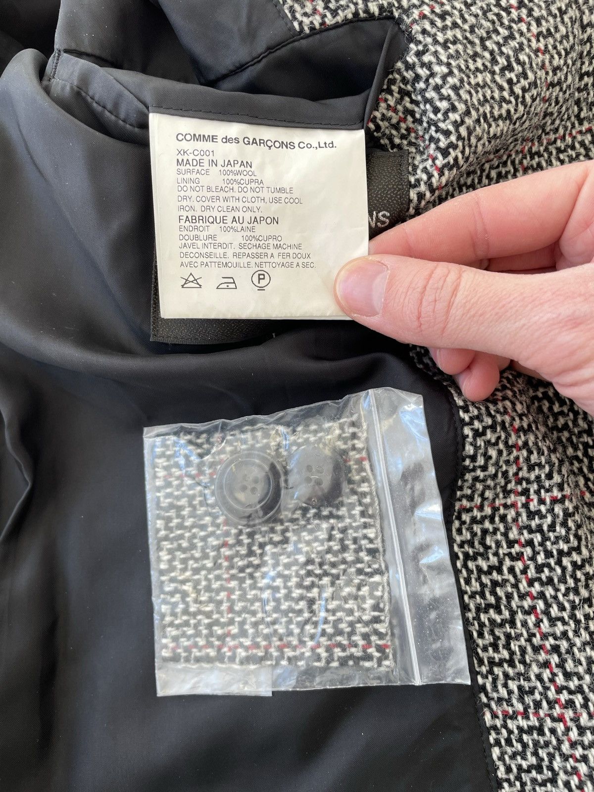 Comme des Garcons A/W 03 Panelled Patterned Weave Overcoat Size US L / EU 52-54 / 3 - 16 Thumbnail