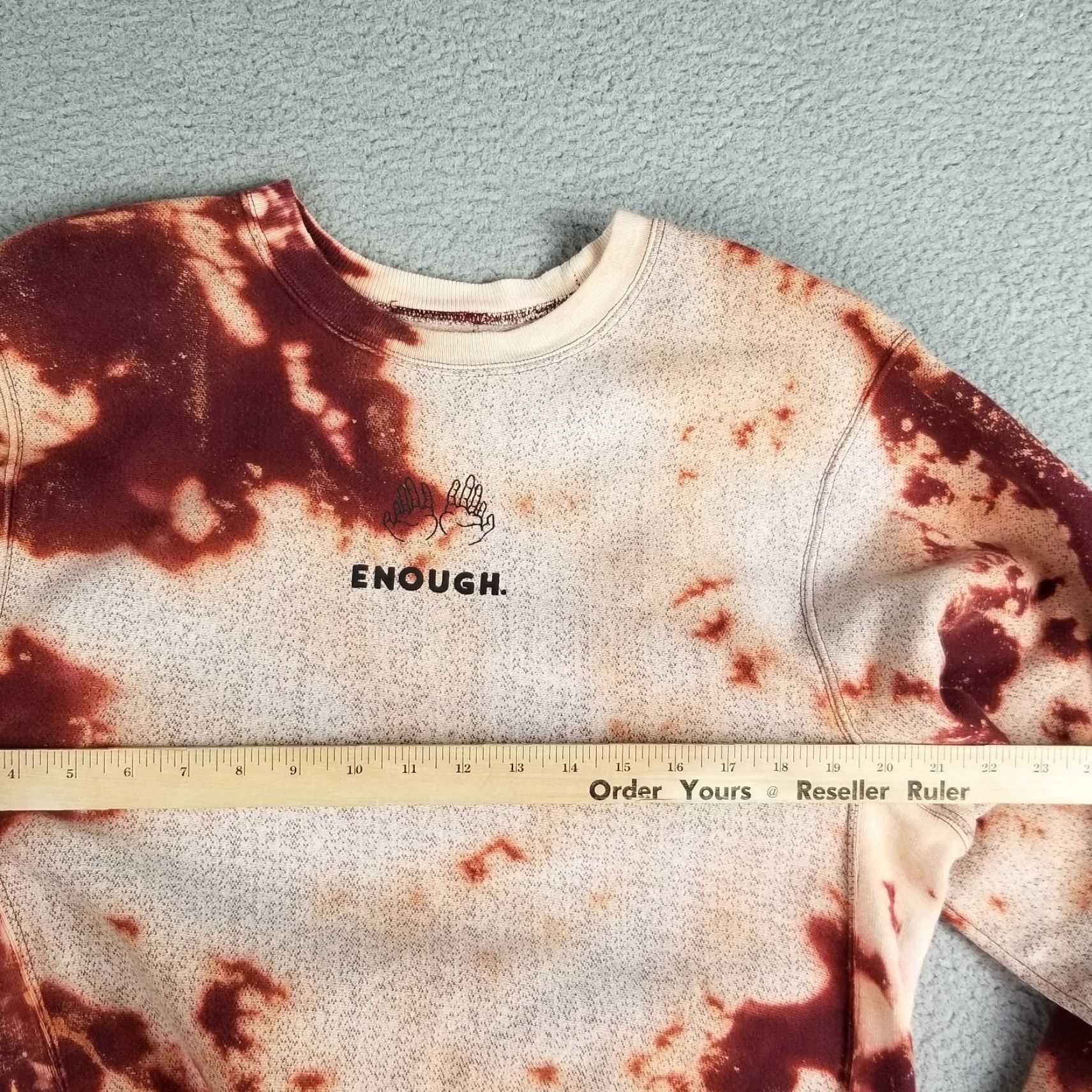 Champion VINTAGE Champion Sweatshirt Unisex Adults Small Burgundy Reversible Tie-Dye 90s Crewneck Mens Womens Size US S / EU 44-46 / 1 - 6 Thumbnail