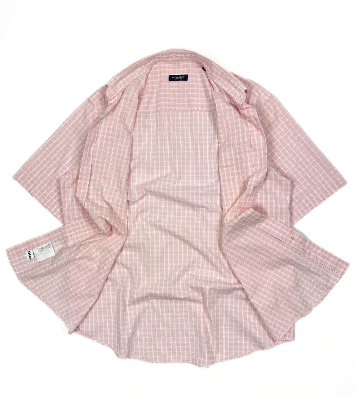 Burberry Vintage Burberry Pink Check Short Sleeve Button-Up Shirt M Size US M / EU 48-50 / 2 - 3 Thumbnail