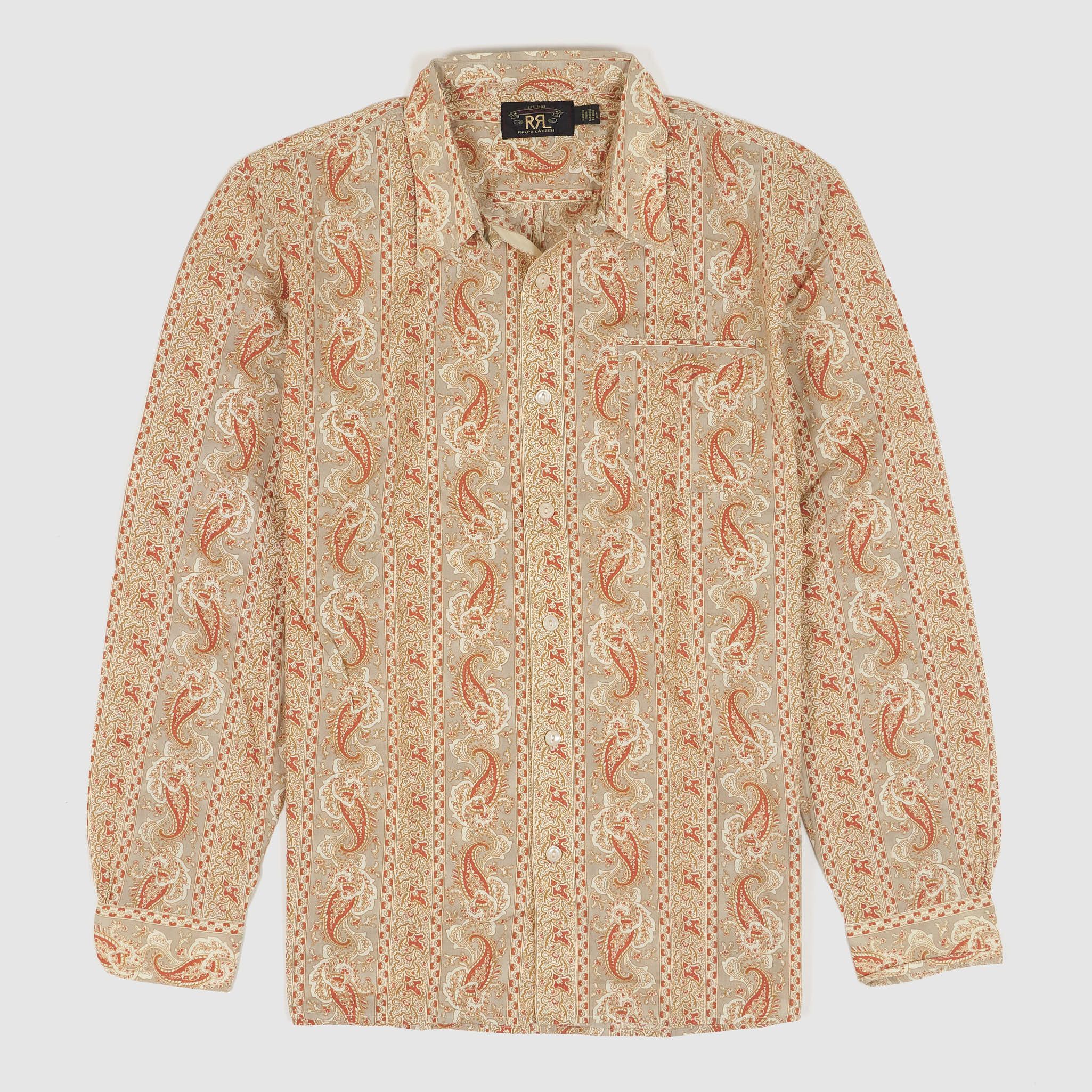 RRL Ralph Lauren RRL (Double RL) Paisley Work Shirt – Long Sleeve (Size M) Size US M / EU 48-50 / 2 - 1 Thumbnail