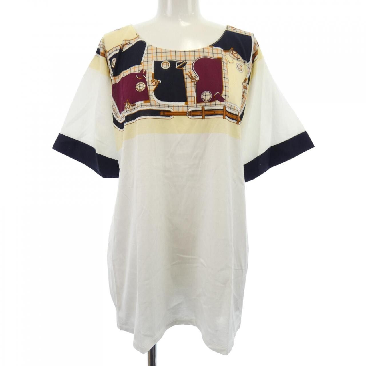 Hermes Hermes Hermès T-shirt40 Cotton T-Shirts DUTY FREE for USA Size ONE SIZE - 1 Thumbnail