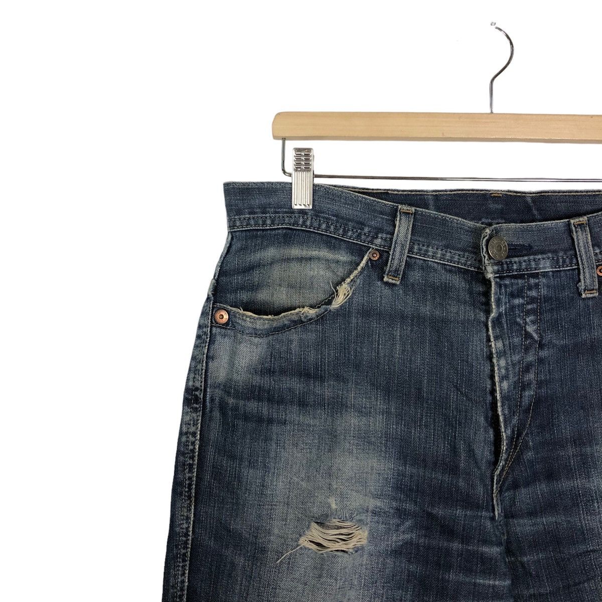 Levi's 🔥90’s Rare Distressed Denim Jeans Levi’s Kanye Design Size US 34 / EU 50 - 7 Thumbnail