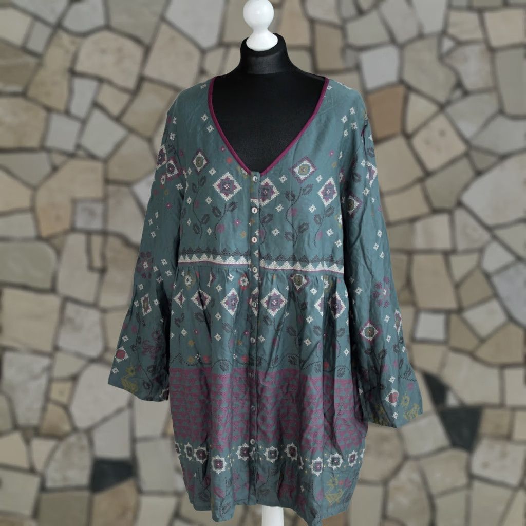 Vintage Gudrun Sjoden Blouse Tunic Shirt XL Women Multicoloured Long Sleeve Size XL / US 12-14 / IT 48-50 - 1 Thumbnail