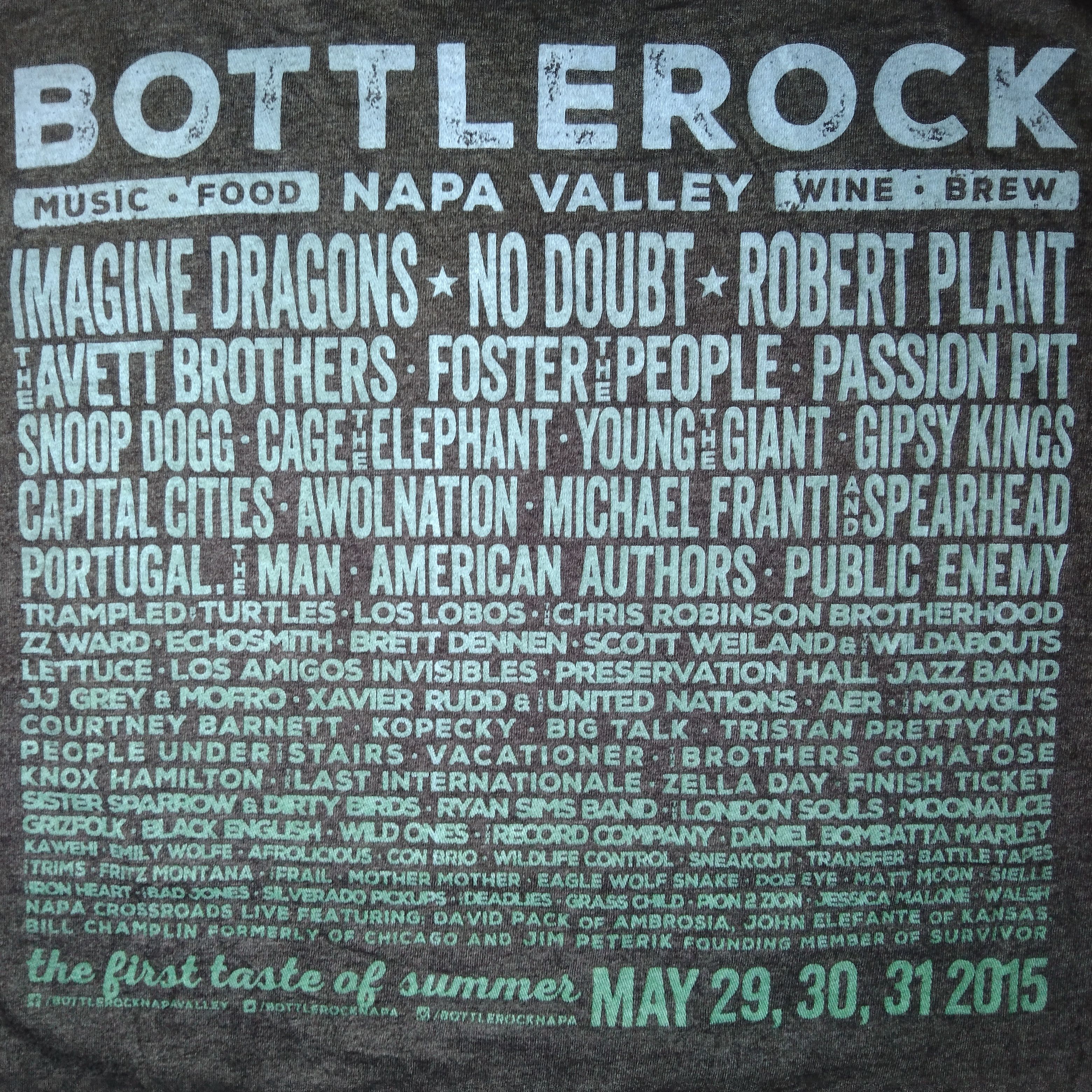 Band Tees × Canvas BOTTLEROCK Napa Valley 2015 tee Size US XL / EU 56 / 4 - 1 Thumbnail