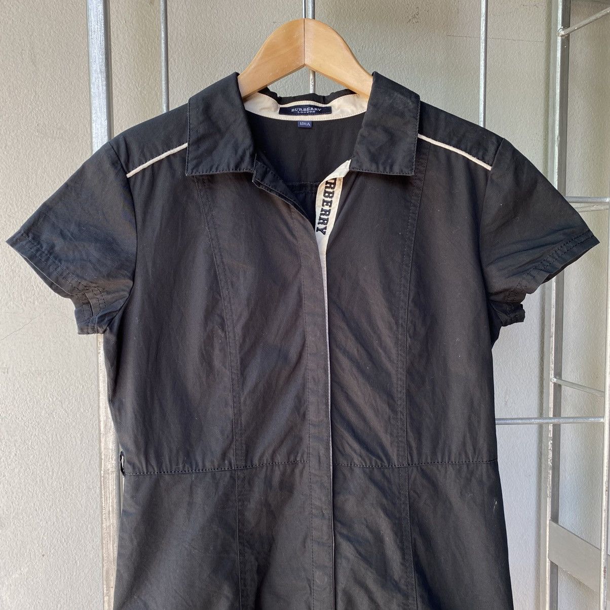 Burberry BURBERRY Black Short-Sleeve Shirt Dress Size S / US 4 / IT 40 - 5 Thumbnail