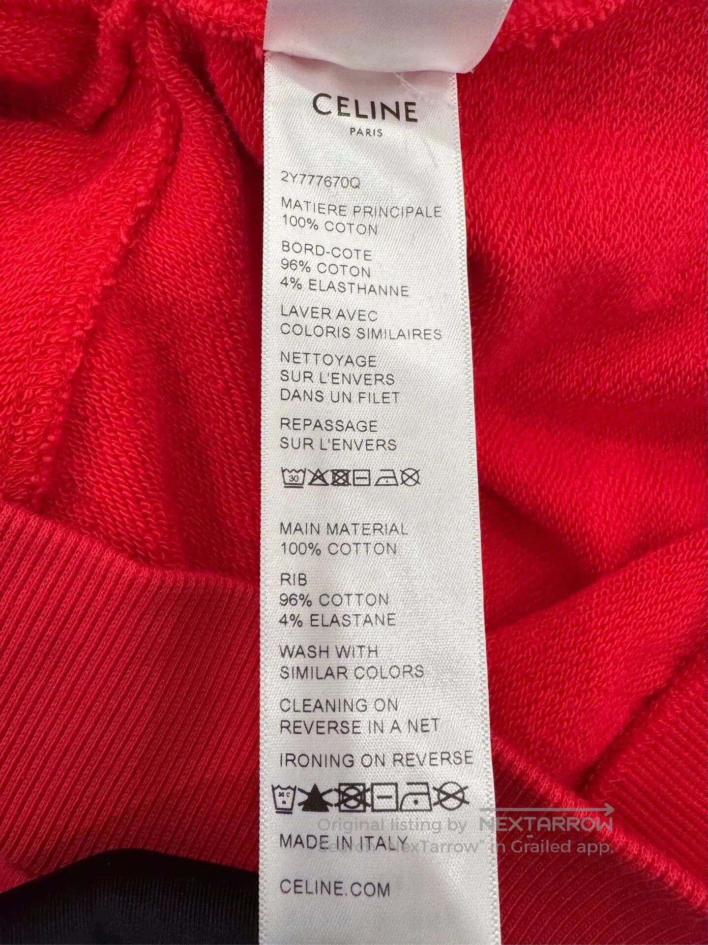 Celine Celine Teiomphe Logo Red Casual Sweatshirt. Size S / US 4 / IT 40 - 8 Thumbnail