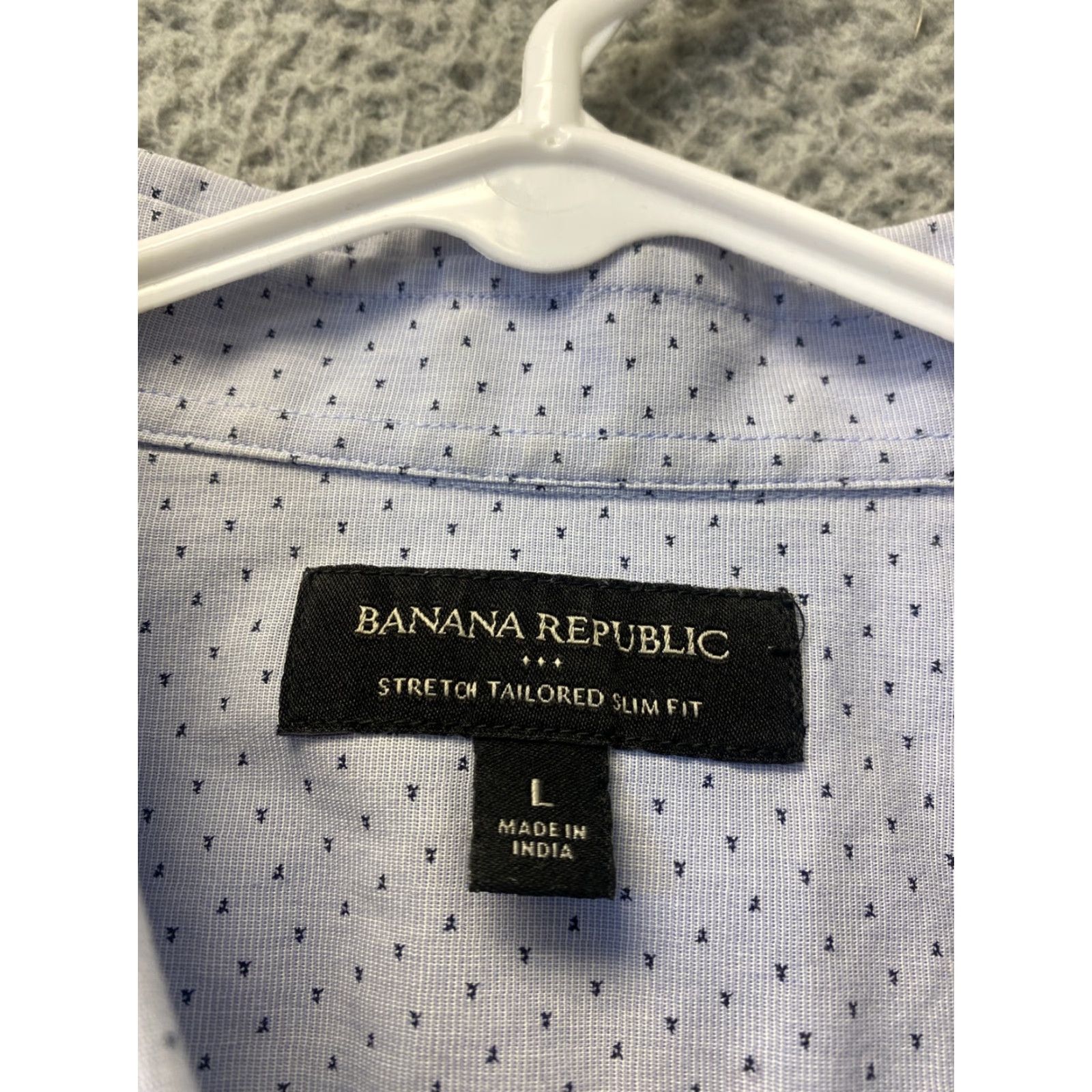 Banana Republic Banana Republic Slim Fit Button-Up Shirt L Long Sleeve Blue Dot Mens Size US L / EU 52-54 / 3 - 4 Thumbnail