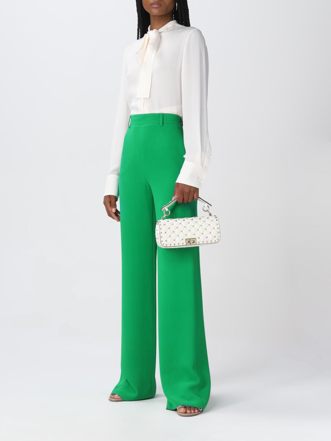 Valentino o1y0326 Casual Pant in Green Size 30" / US 8 / IT 44 - 2 Thumbnail